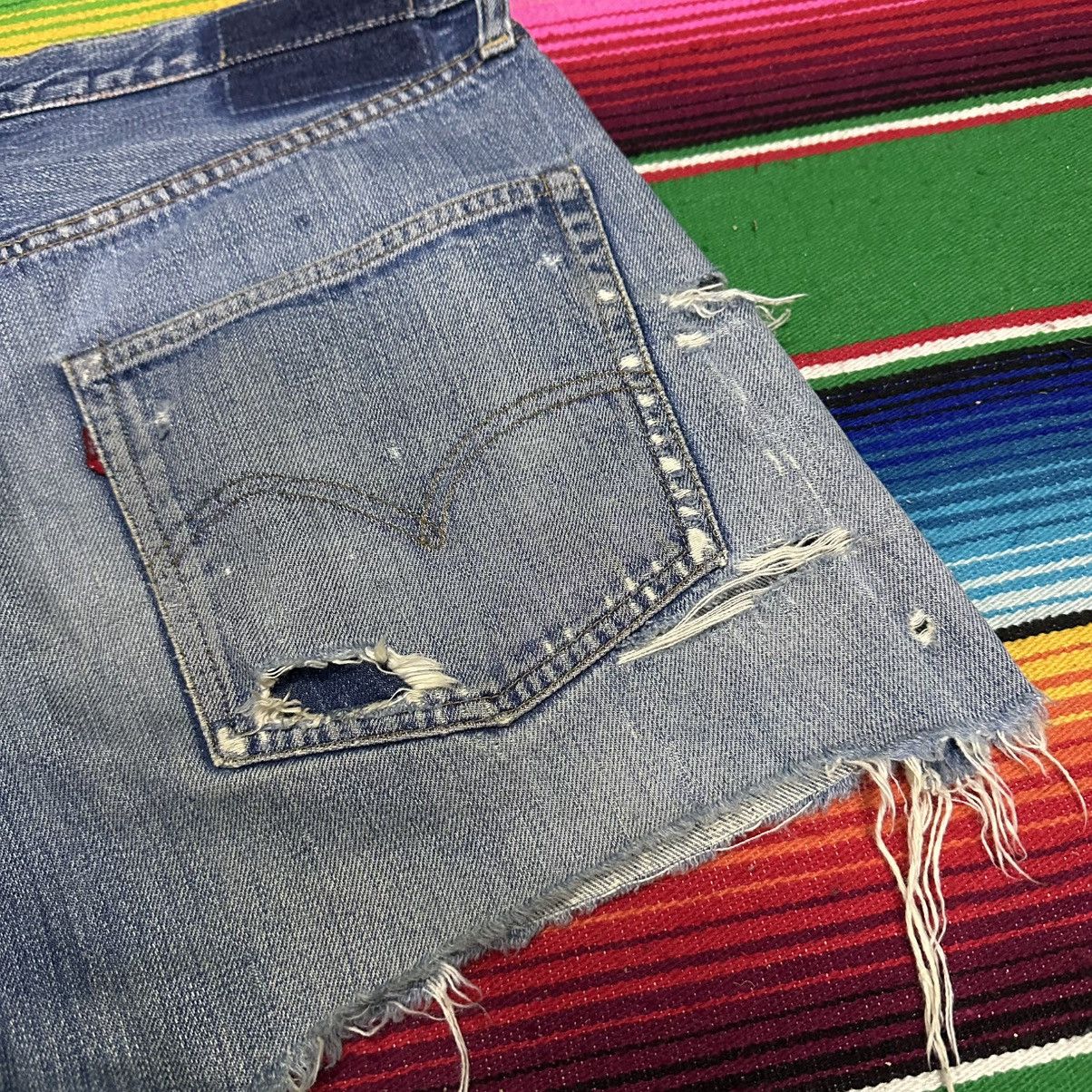 Levi's Distress Denim Levis Short Big E💥 Size US 32 / EU 48 - 6 Thumbnail