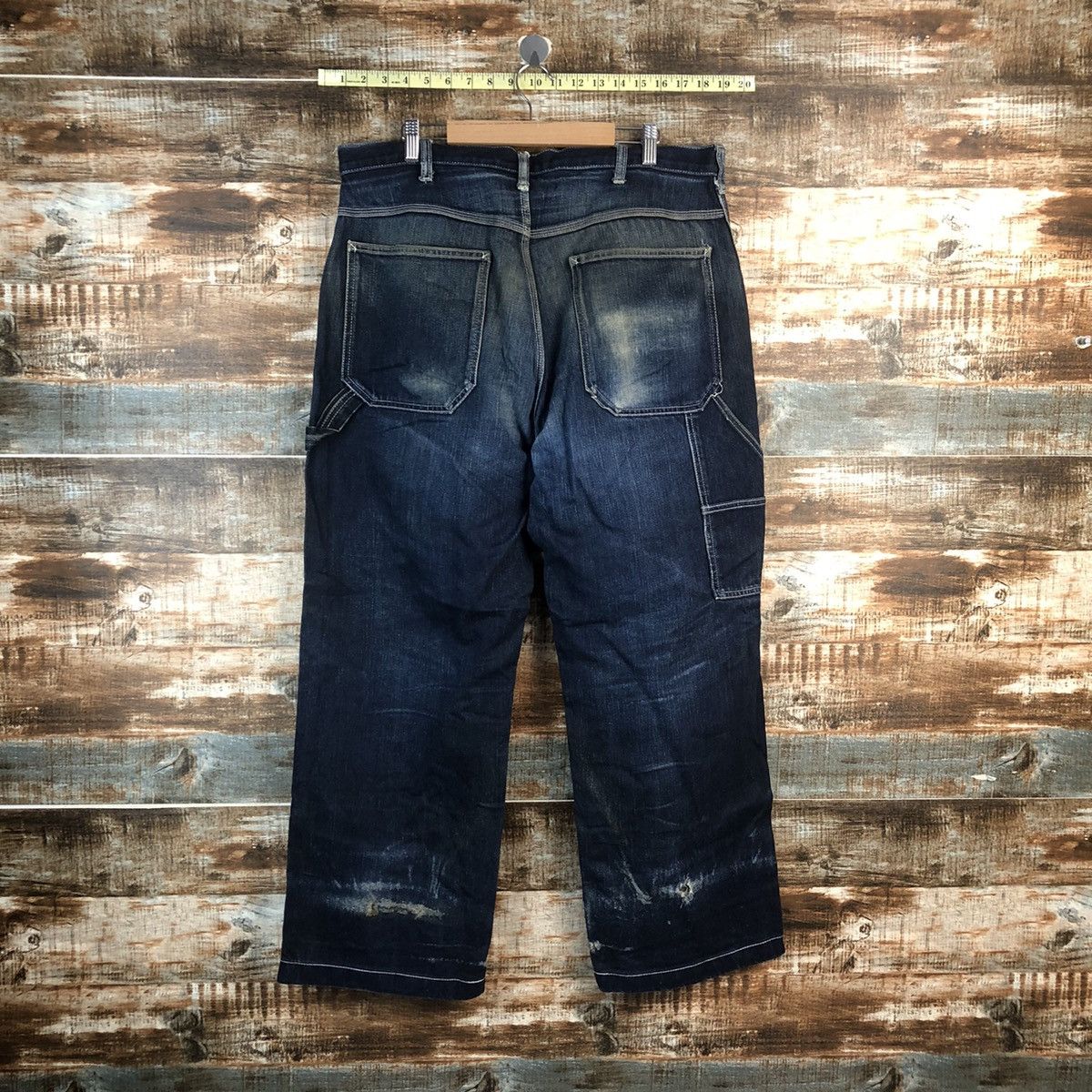 Japanese Brand DL GU Blue faded Denim jeans vintage Pants #C009 Size US 35 - 12 Thumbnail