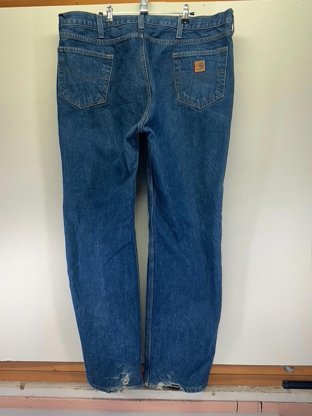 Carhartt Carhartt Men's 42/34 Relaxed Fit Blue Jeans Size US 42 / EU 58 - 4 Thumbnail