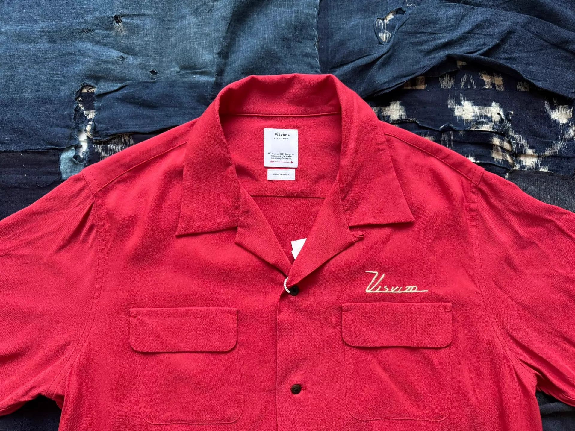 Visvim VISVIM 26SS JUDD SHIRT S/S Distressed Printed Red Size 4 Size US XL / EU 56 / 4 - 7 Thumbnail