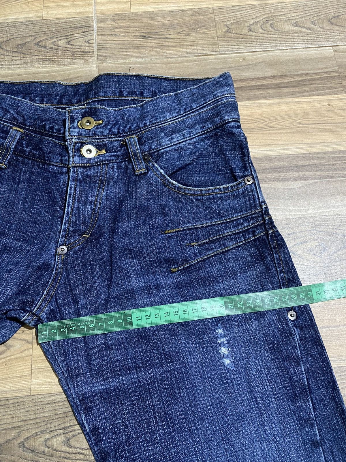 If Six Was Nine × Japanese Brand × Le Grande Bleu (L.G.B.) 🇯🇵 NIL ADMIRARI DOUBLE WAIST SNAKE FLARED JEANS Size US 30 / EU 46 - 16 Thumbnail