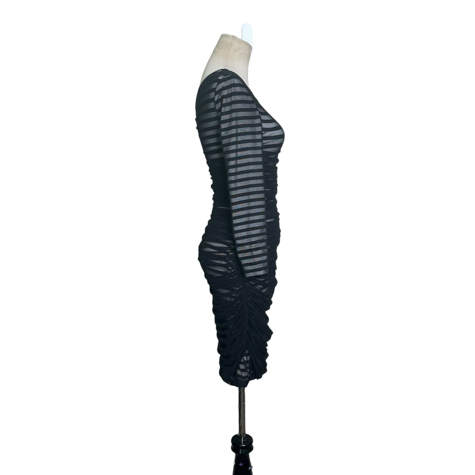 Bcbgmaxazria BCBGMAXAZRIA Striped One Shoulder Cocktail Dress size XS Size XS / US 0-2 / IT 36-38 - 14 Thumbnail