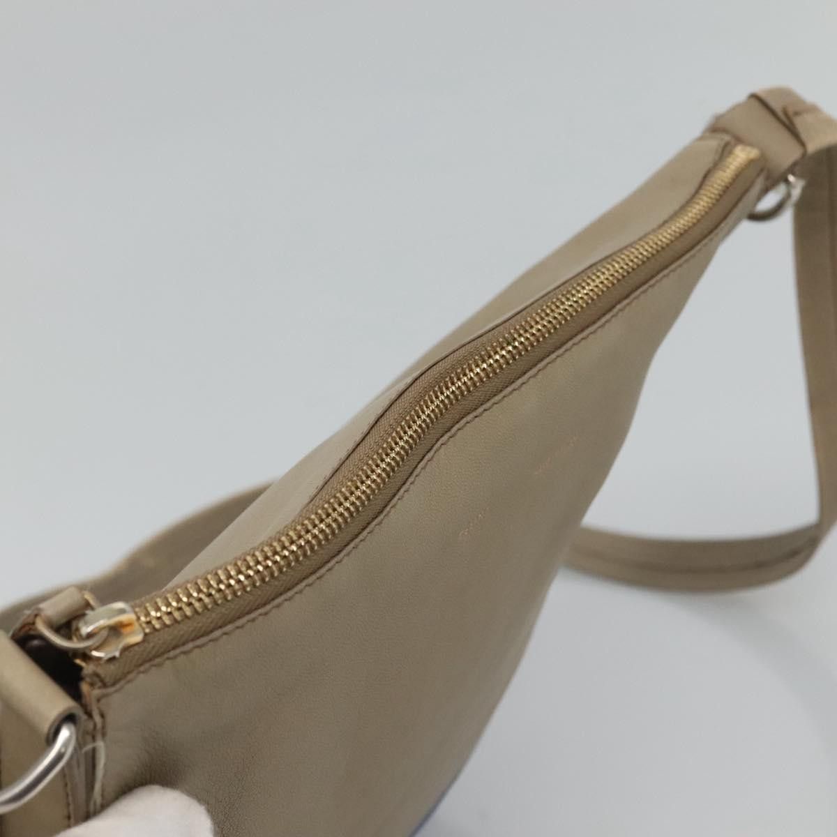 Celine CELINE Shoulder Bag Leather Beige Gold Blue Size ONE SIZE - 6 Thumbnail