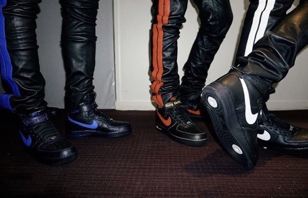 Nike × Vlone Vlone x Nike Air Force 1 High Black London Sample Sneaker Size US 10 / EU 43 - 17 Thumbnail