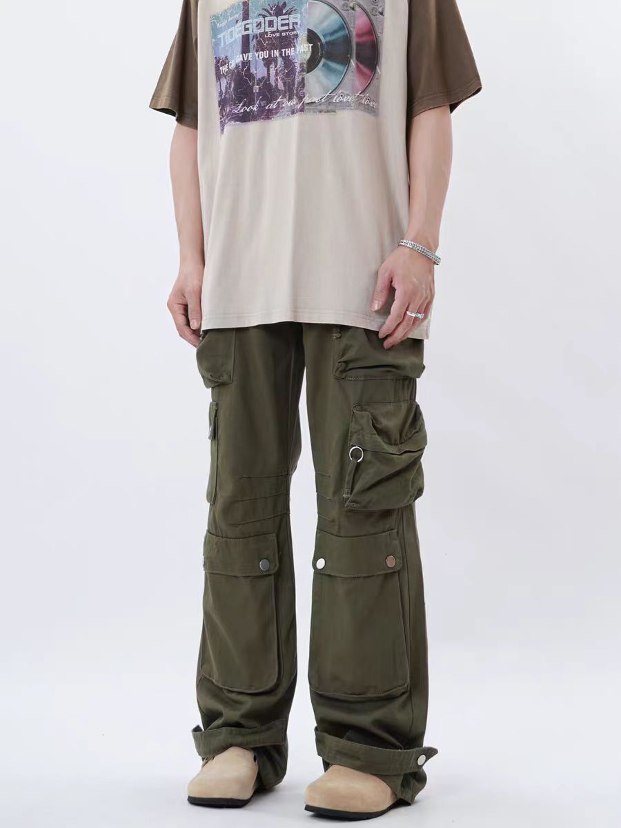 Japanese Brand × Vintage Vintage functional multi-pocket cargo hip-hop trousers Size US 31 - 3 Thumbnail
