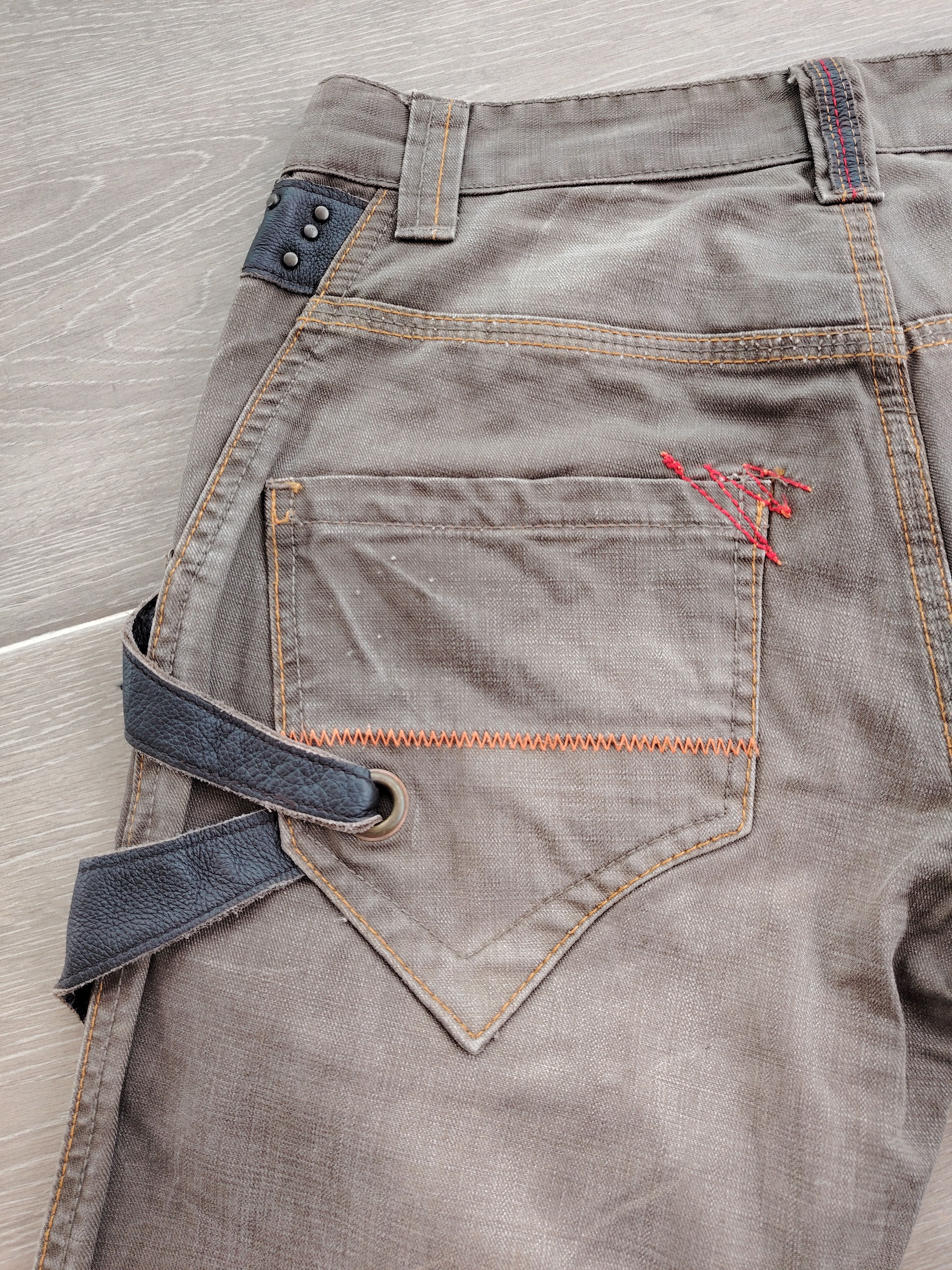 Japanese Brand Rare Japanese Twenty Works Studded Leather Jeans Pant Size US 30 / EU 46 - 10 Thumbnail