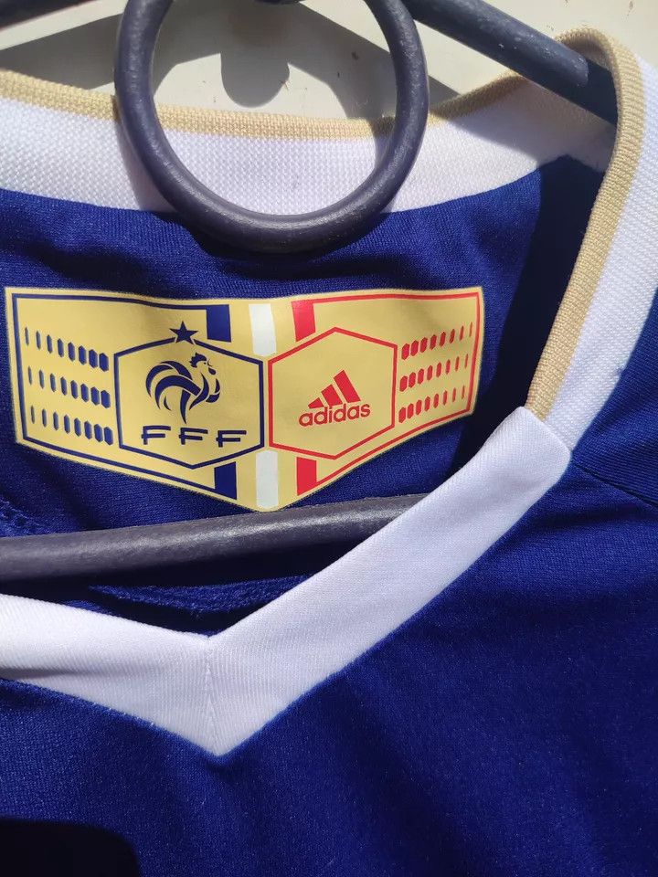 Adidas FRANCE NATIONAL TEAM 2010 HOME FOOTBALL Kit SHIRT SOCCER Size US S / EU 44-46 / 1 - 6 Thumbnail