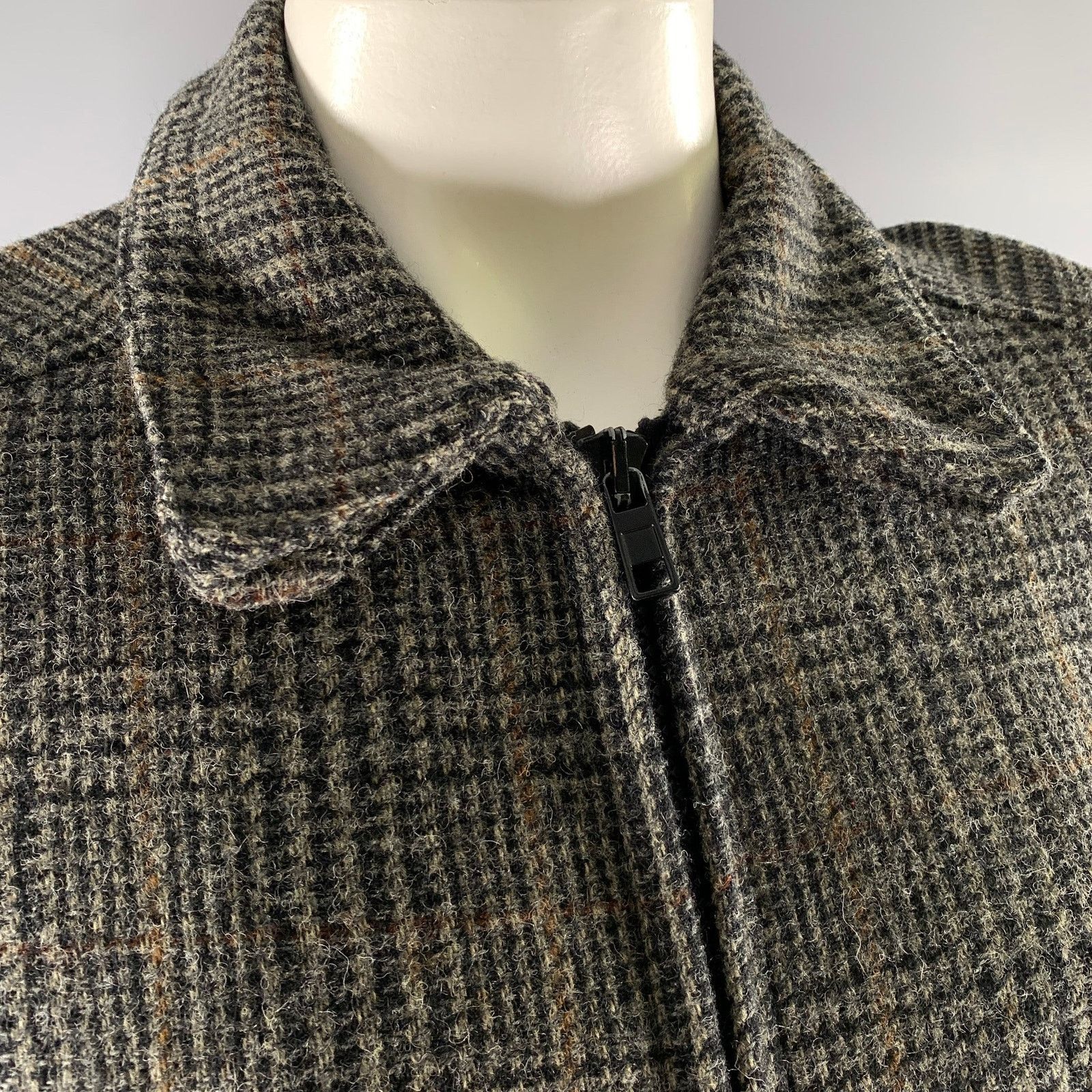 Marc Jacobs MARC JACOBS Size L Grey Black Glen Check Wool Zip Up Jacket Size US L / EU 52-54 / 3 - 2 Thumbnail