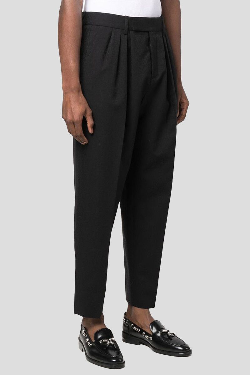 Saint Laurent Paris o1s1wg111224 Straight Leg Trousers in Black Size US 34 / EU 50 - 3 Thumbnail