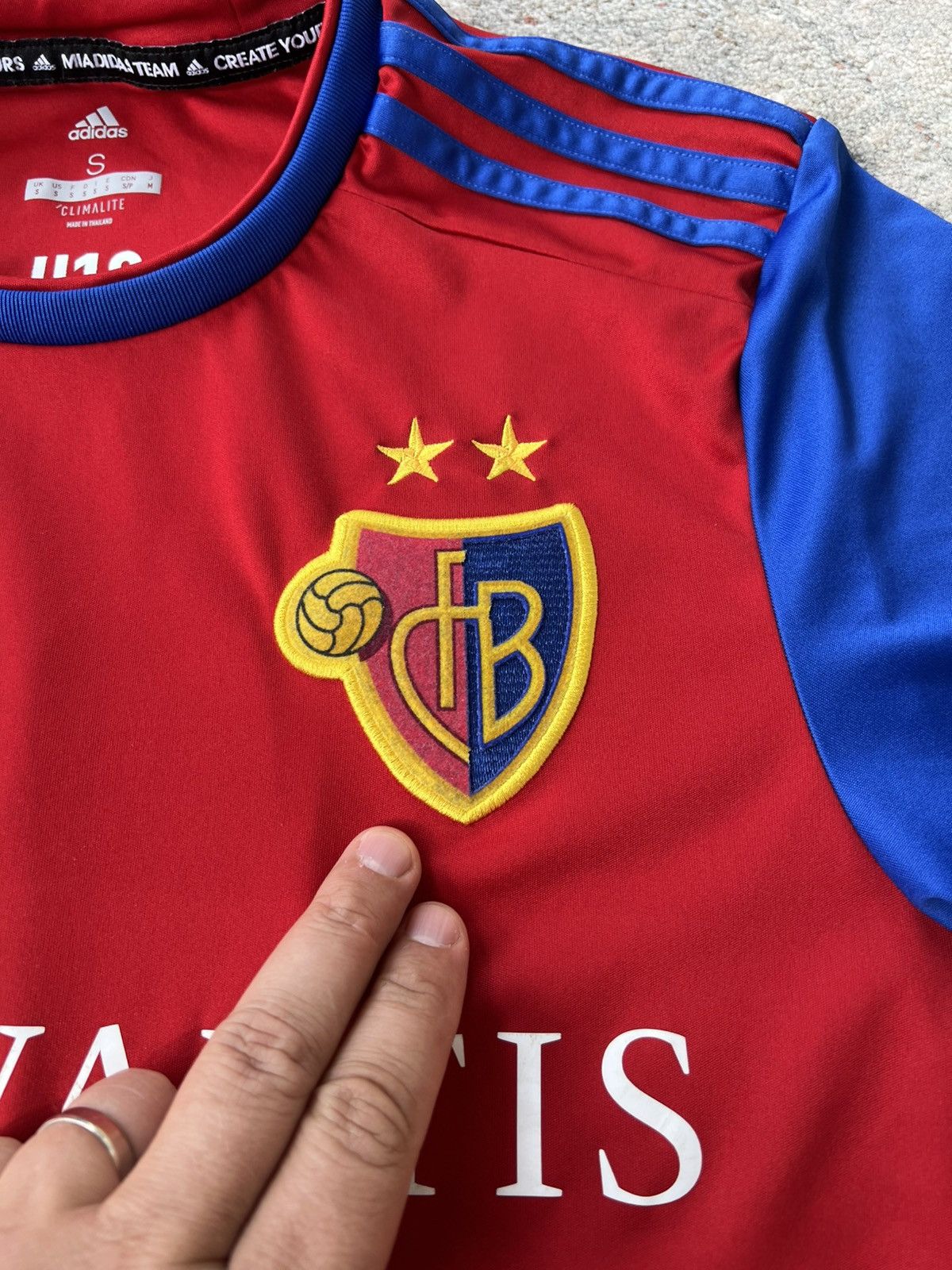 Adidas Adidas FC Basel Football Jersey Size US S / EU 44-46 / 1 - 2 Thumbnail