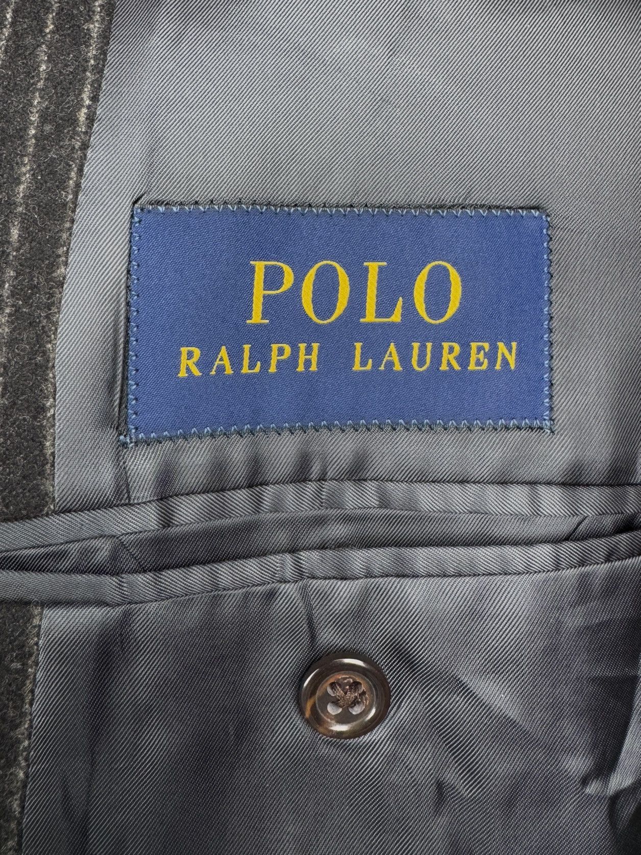 Polo Ralph Lauren POLO Ralph Lauren Gregory Wool Pinstripe Suit Dark Grey 42R Size 42R - 12 Thumbnail
