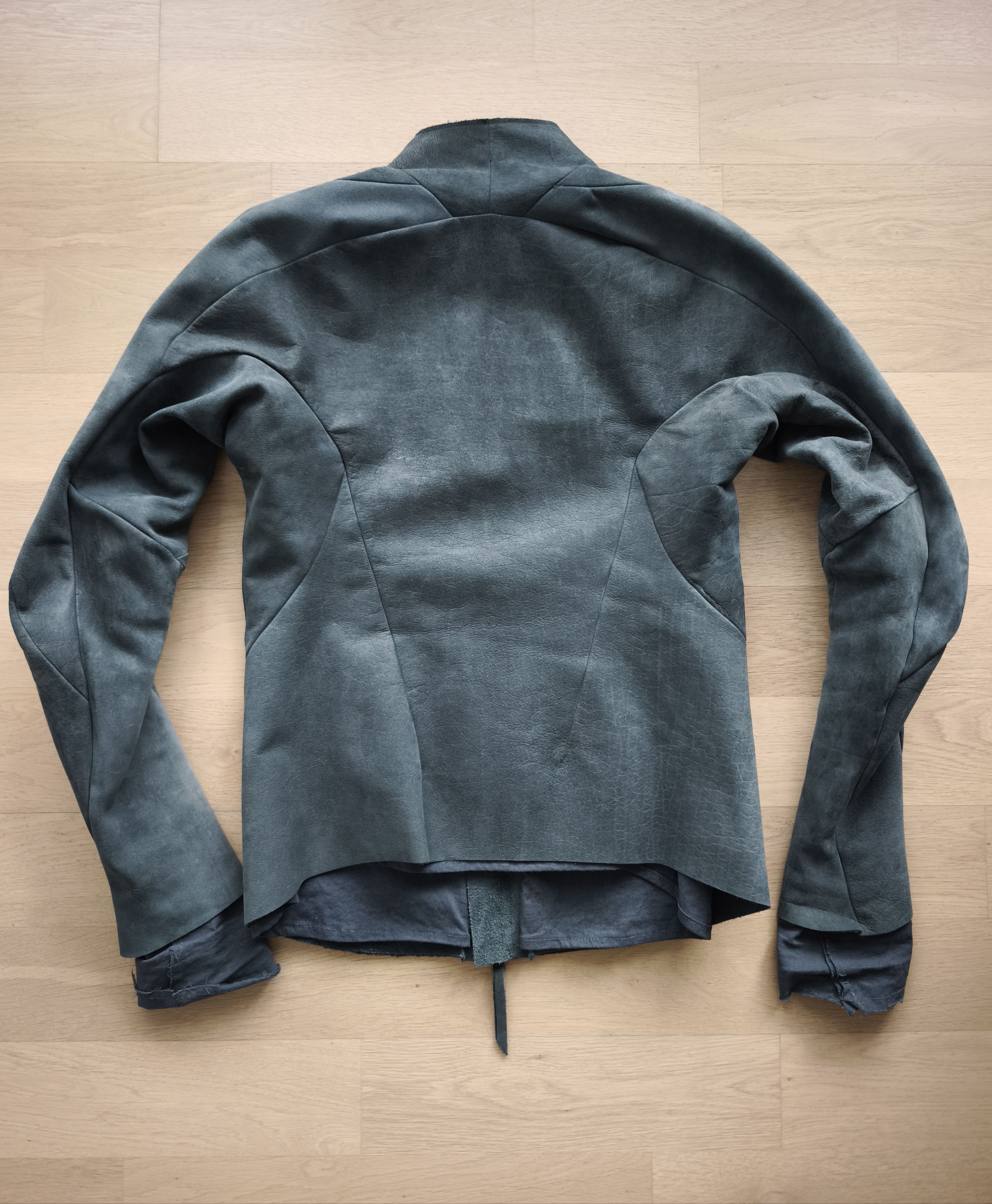 Leon Emanuel Blanck LEON EMANUEL BLANCK DARK GREY BUFFALO AVIATOR LEATHER JACKET Size US M / EU 48-50 / 2 - 2 Thumbnail