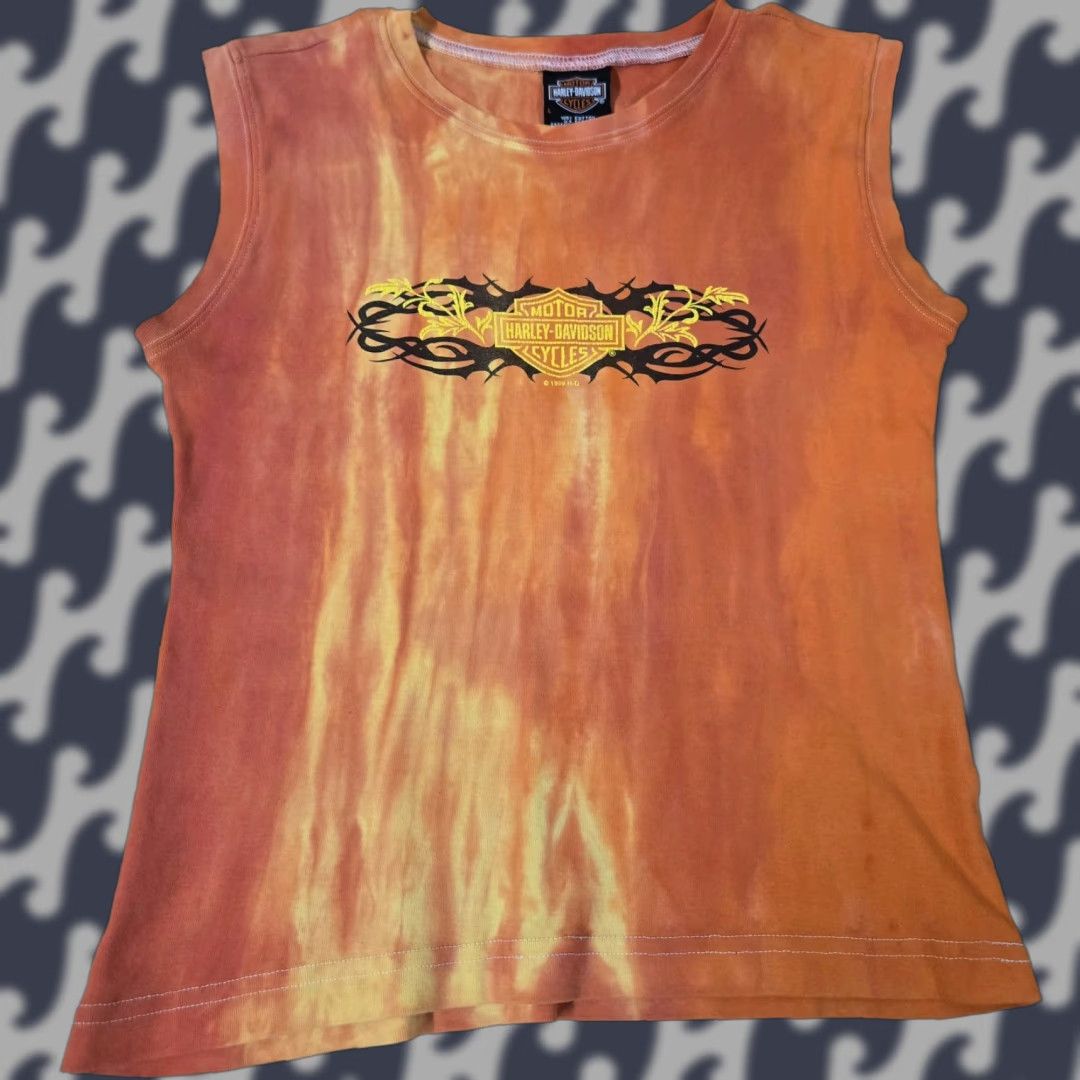 Harley Davidson VINTAGE Harley-Davidson Shirt Mens L Tie Dye Sleeveless Motorcycle 90s Size L / US 10 / IT 46 - 1 Thumbnail