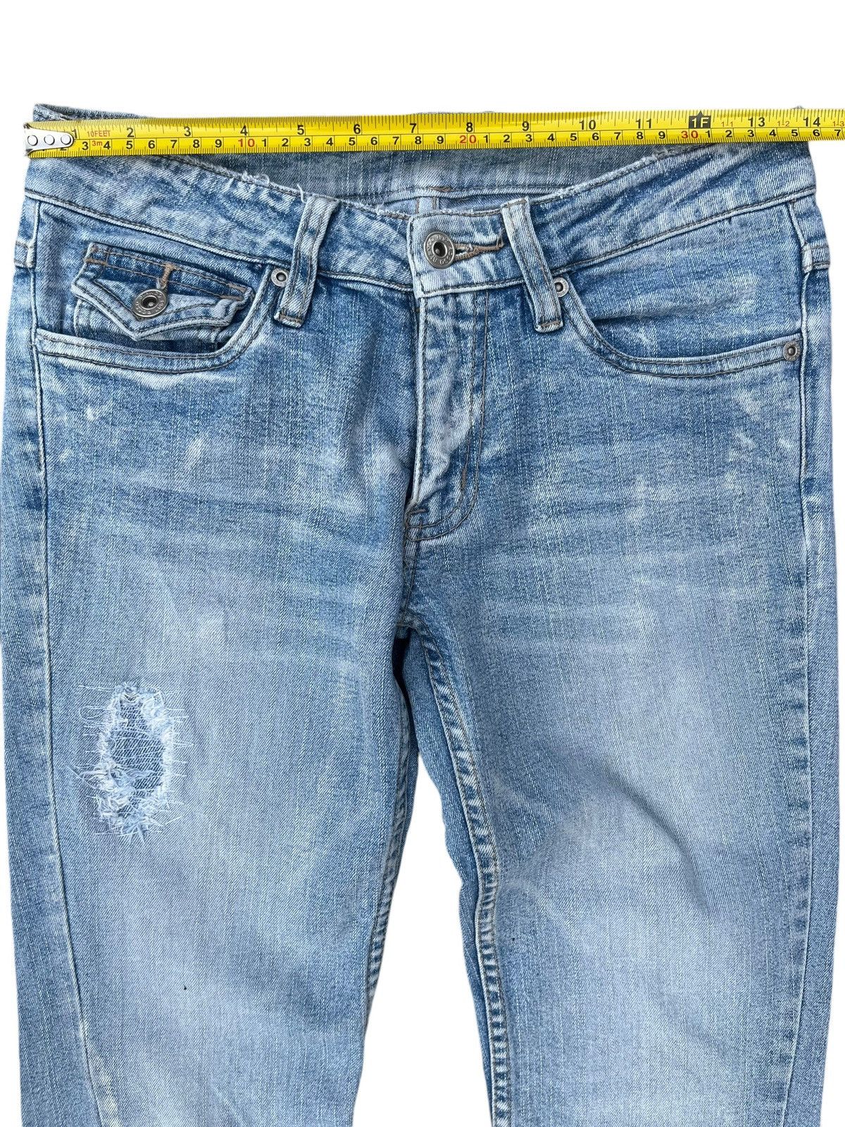 Japanese Brand × Tornado Mart Vintage Japanese Brand Blue Washed Distressed Flare Jeans Size 28" / US 6 / IT 42 - 13 Thumbnail