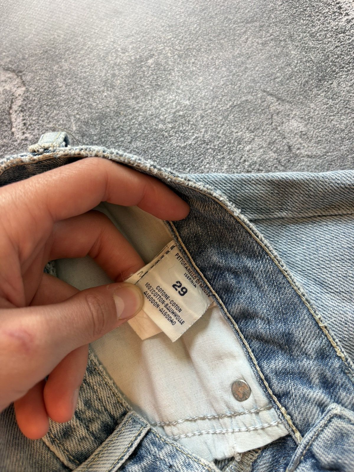 Versace Jeans Couture Vtg Versace Y2K Medusa Logo Distressed Bootcut Flared Jeans Size 29" - 15 Thumbnail