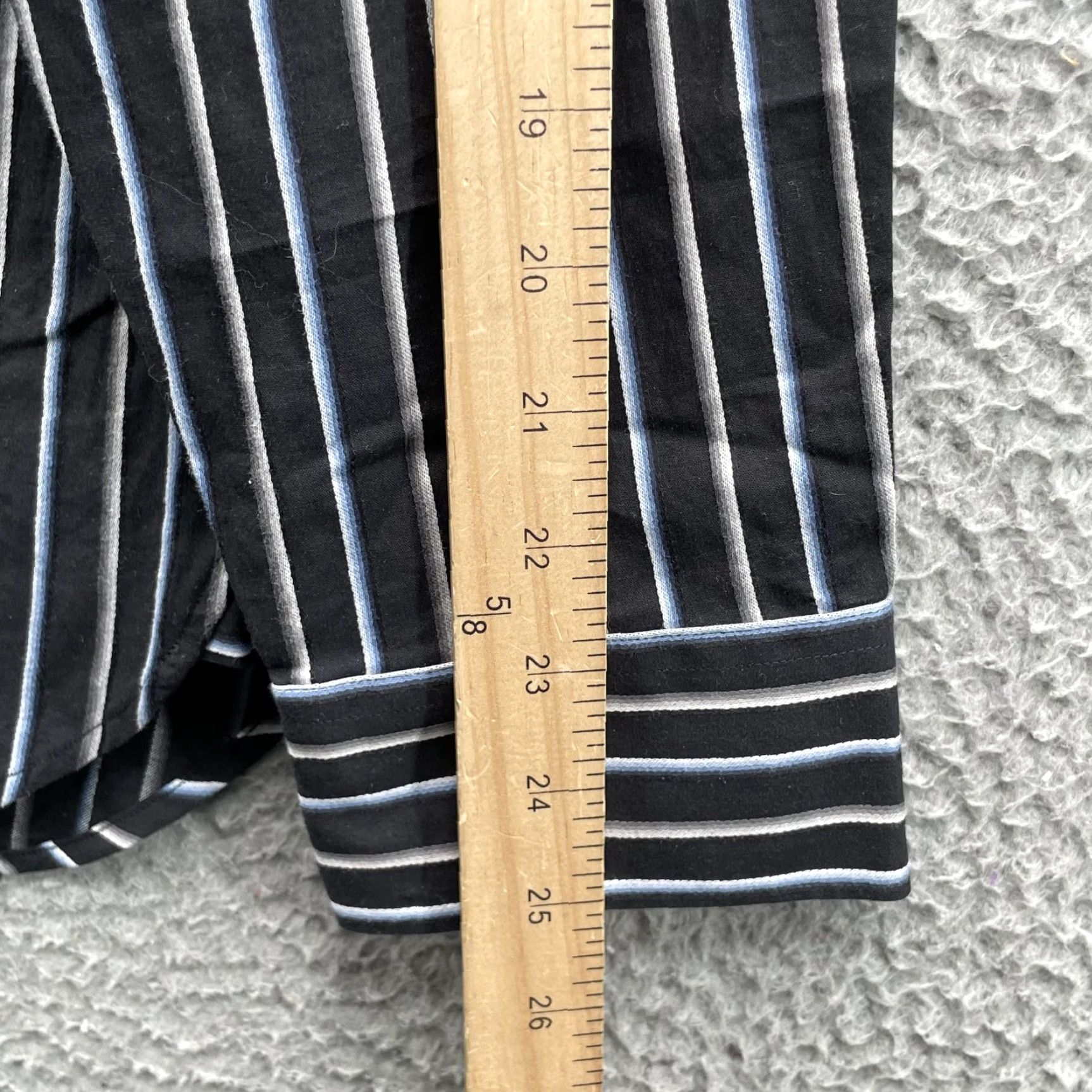 Michael Kors Michael Kors Dress Shirt Men’s Large Black Blue Office Preppy Cocktail Shirt Size 42R - 7 Thumbnail