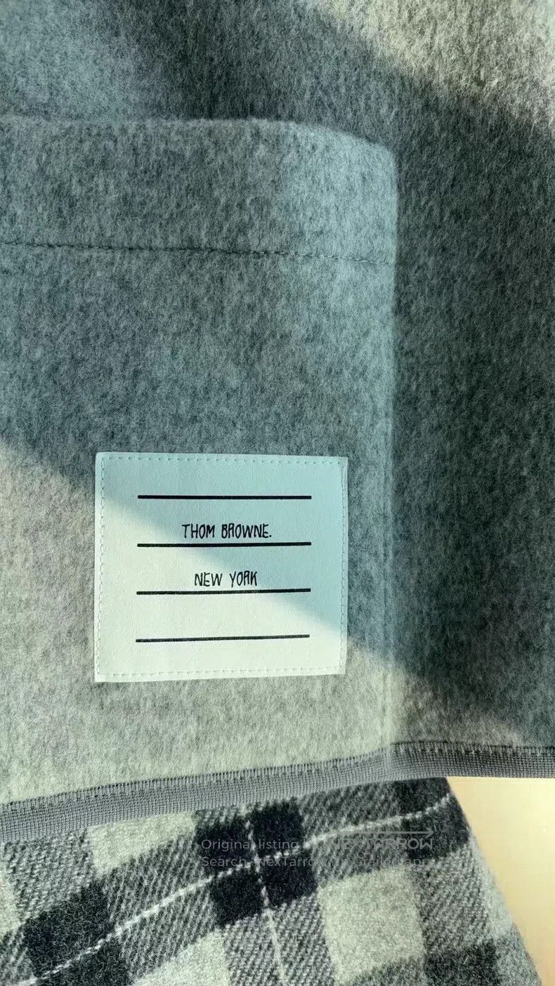 Thom Browne Thom Browne Gray Wool Cardigan with Plaid Skirt Set Size 26" / US 2 / IT 38 - 4 Thumbnail
