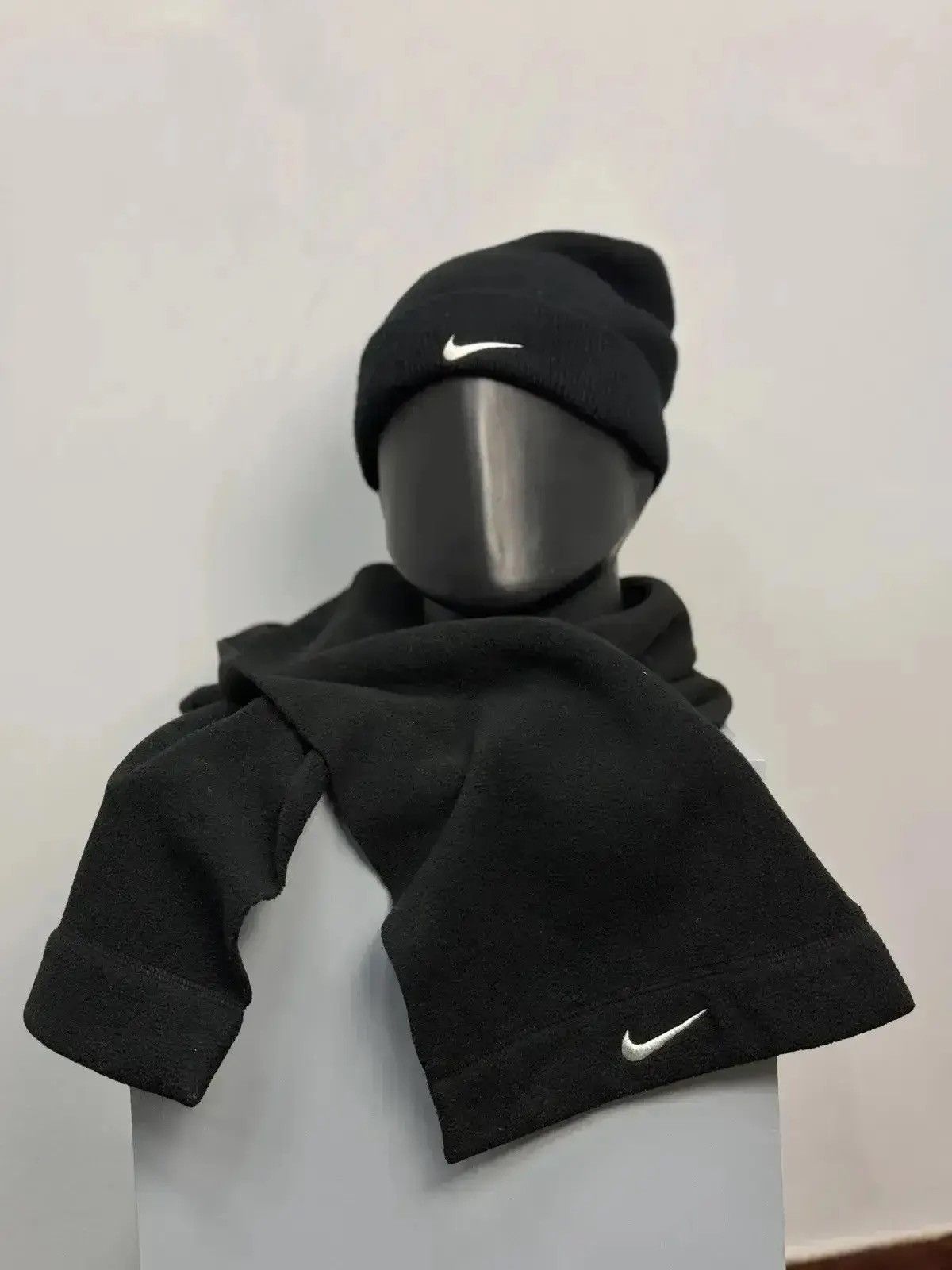 Japanese Brand BUNDLE☄️Vintage Rare nike Knitted REVERSIBLE HAT/SCARF Y2K Size ONE SIZE - 2 Thumbnail