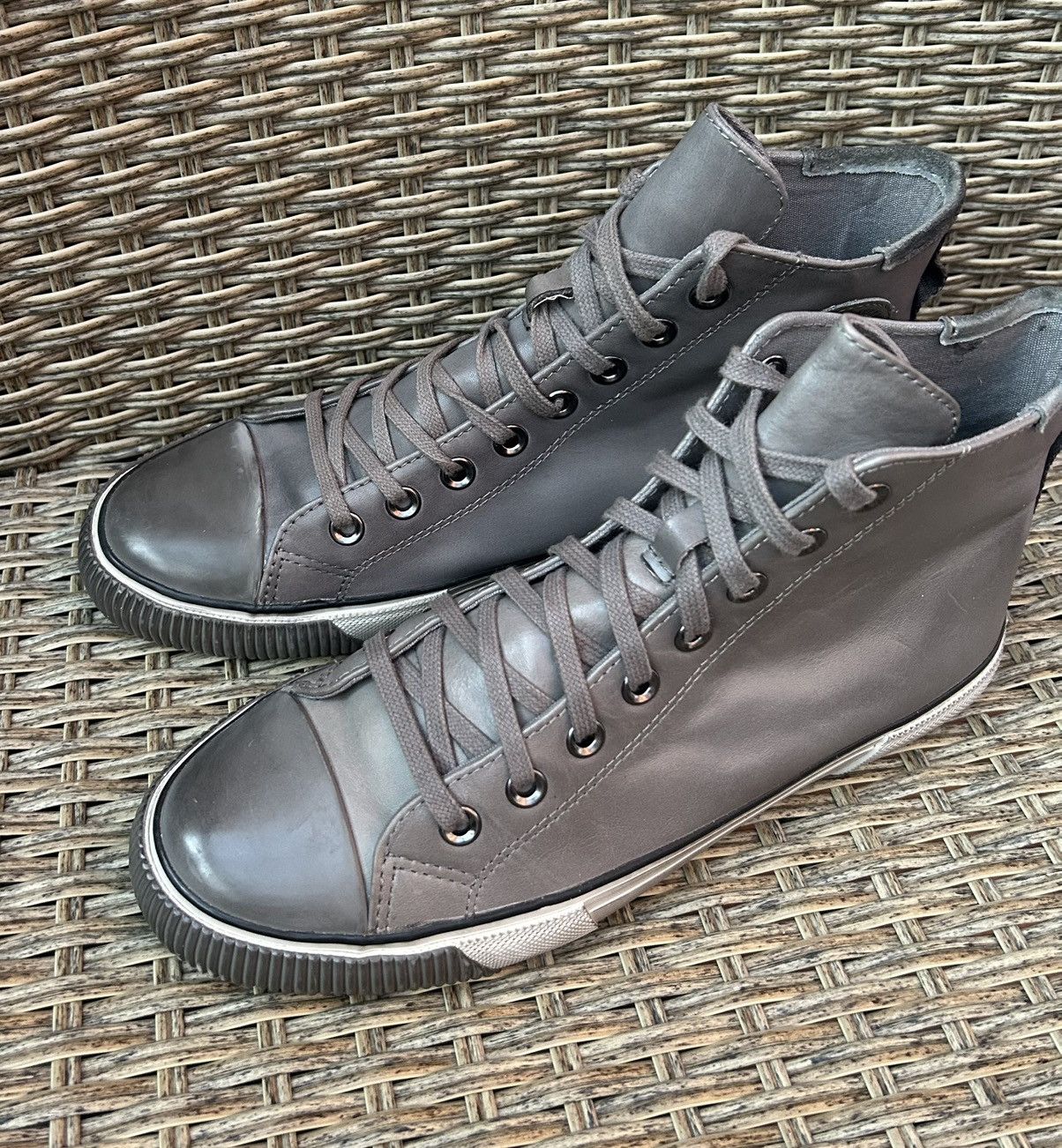 Allsaints All Saints Osun Leather Men’s Hi-Top Sneakers Size 41 Size US 8 / EU 41 - 4 Thumbnail