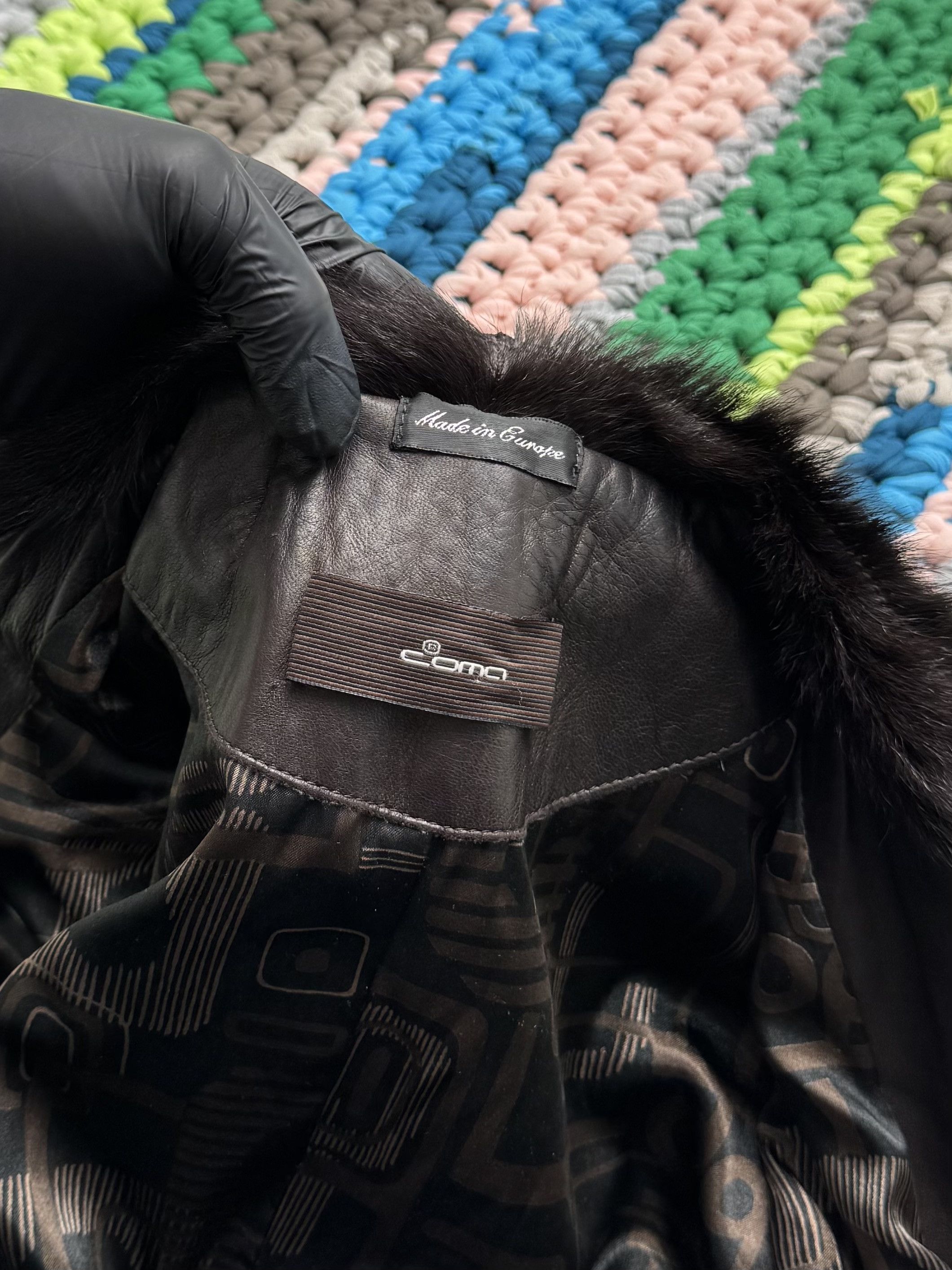 Vintage Women Vintage Real Fur Coat Dark Brown Leather Long Jacket Size S / US 4 / IT 40 - 13 Thumbnail