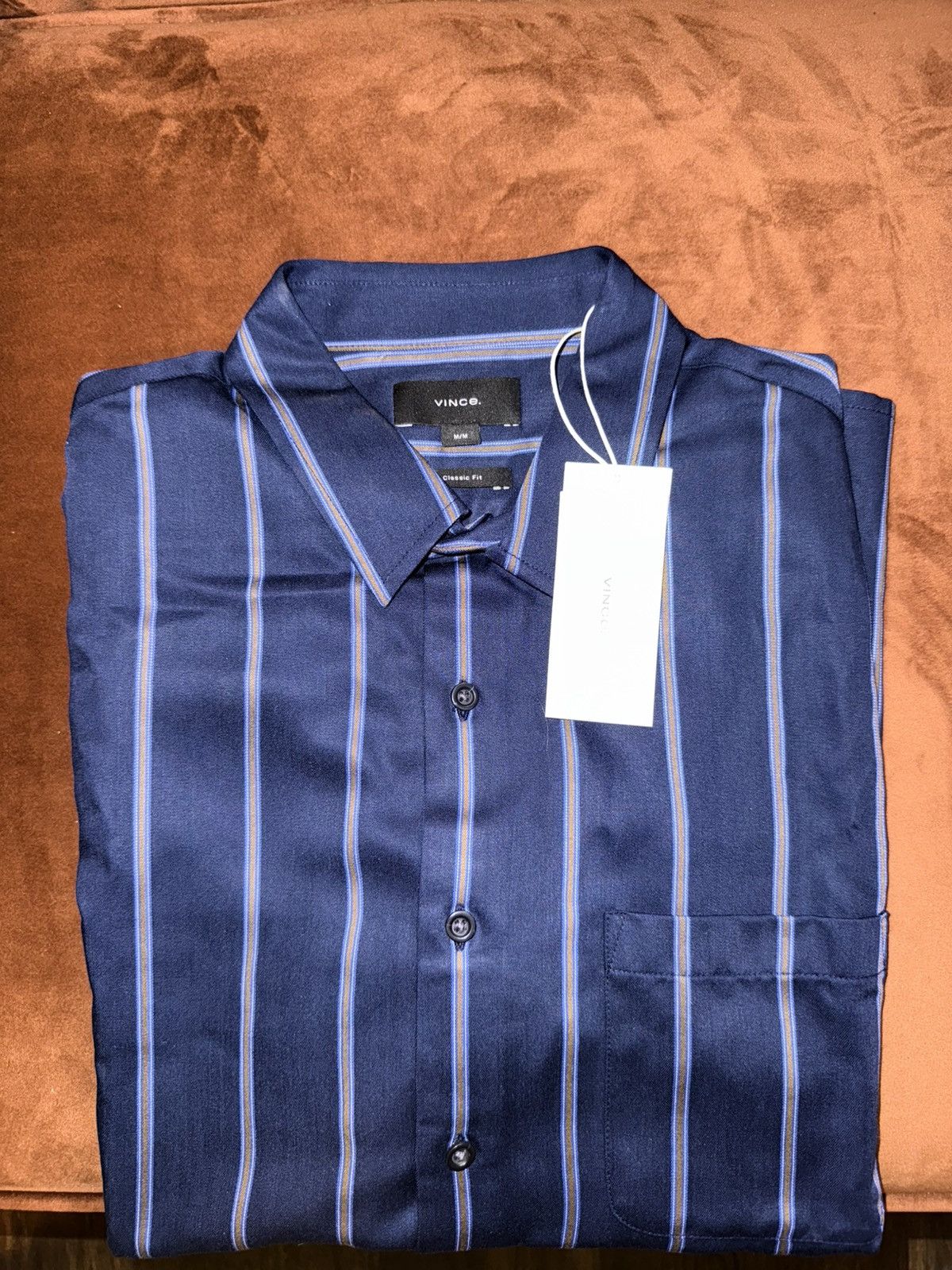 Vince Vince Pacifica Stripe Short Sleeve Shirt Size US M / EU 48-50 / 2 - 2 Thumbnail