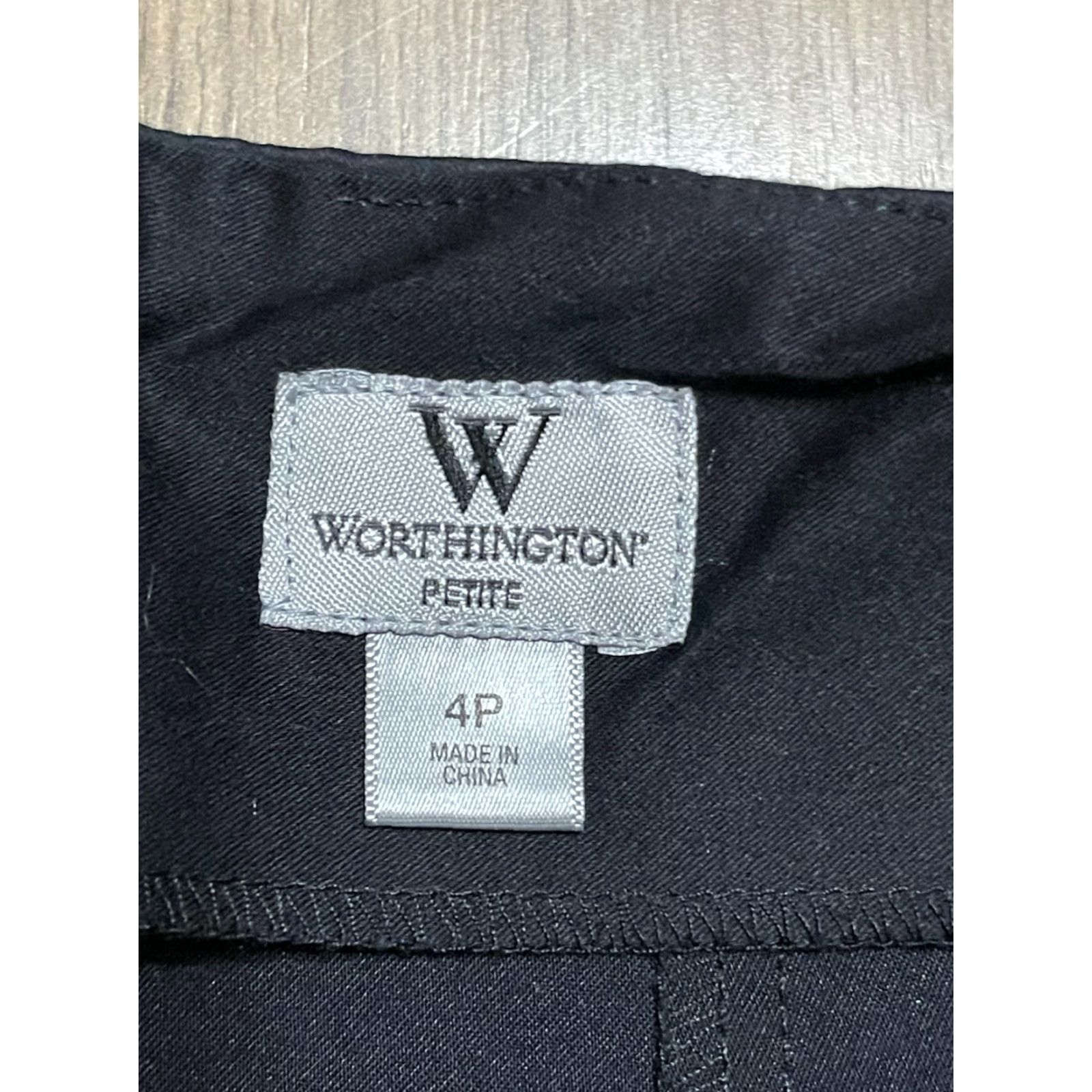 Worthington Worthington Skirt, Women's Size 4 Petite, Black, Zip on Back, Short, Pencil, Solid, Casual, 4P, Petites, Women, Skirt, Fall Spring Summer, Womens, - Size 27" / US 4 / IT 40 - 6 Thumbnail