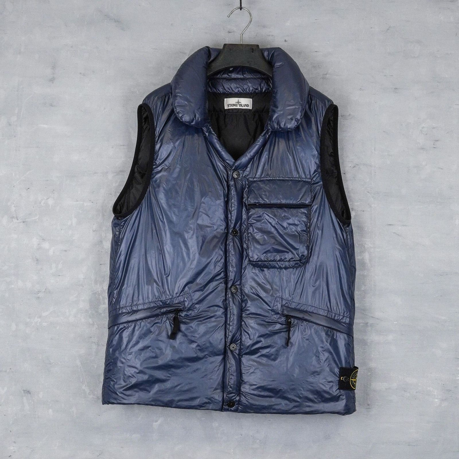 Stone Island Stone island pertex quantum y navy blue down vest jacket Size US XL / EU 56 / 4 - 1 Thumbnail