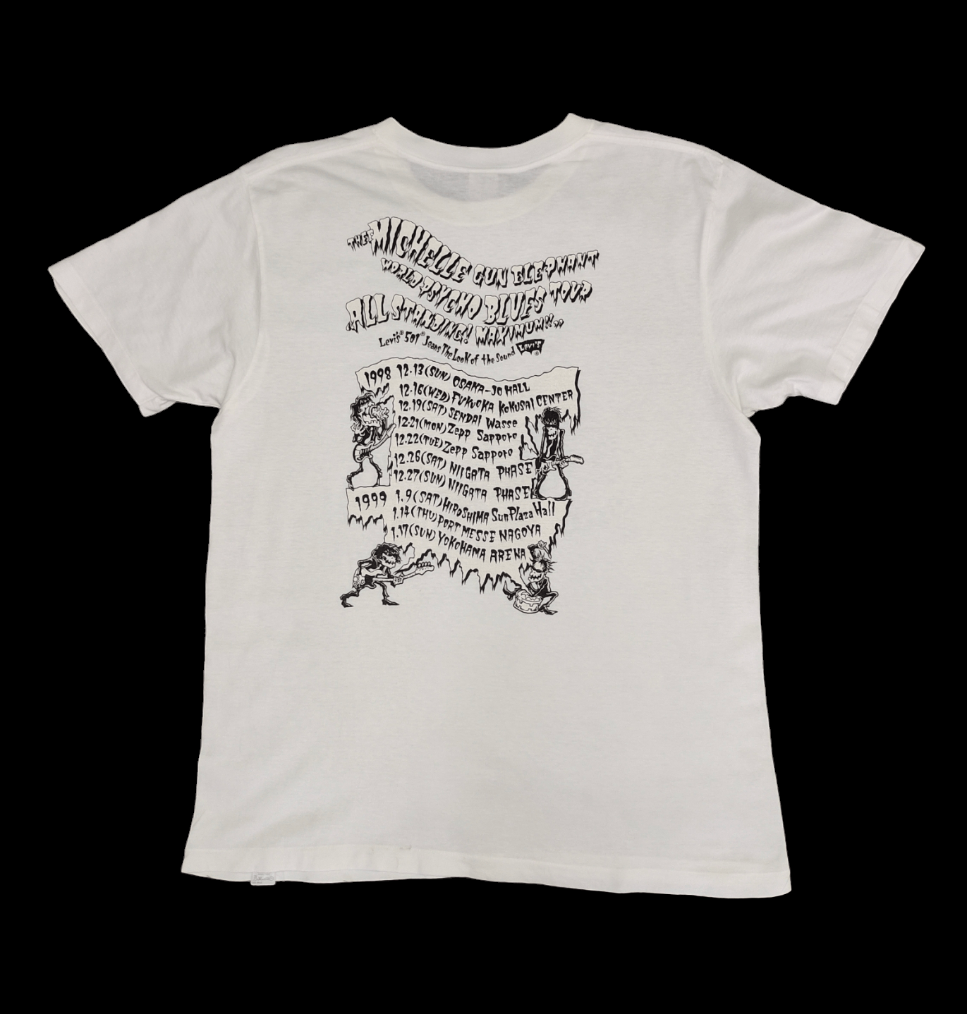 Levi's Vintage 1999 Levi's World Psycho Blues Tour T-Shirt Size US M / EU 48-50 / 2 - 2 Thumbnail