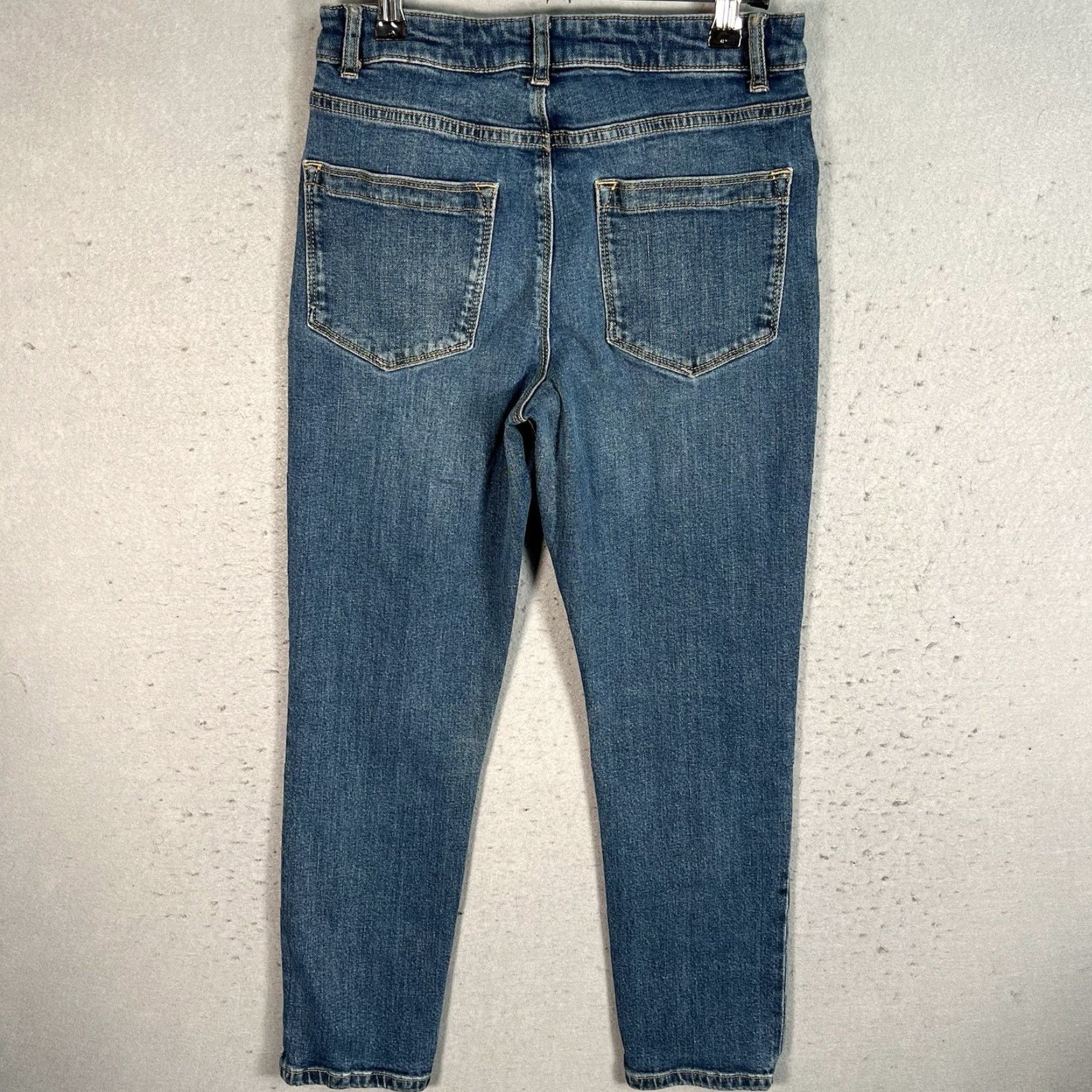 Reiss Reiss Slim Fit Jeans Womens 27 Blue Medium Wash Denim Cotton Blend Tapered Leg Medium Wash Womens Size 27" / US 4 / IT 40 - 2 Thumbnail