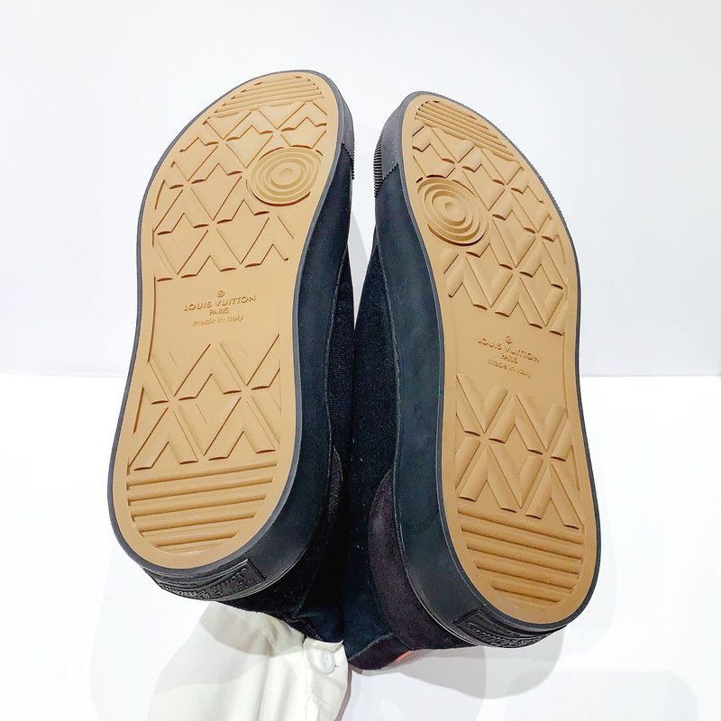 Louis Vuitton Louis Vuitton Black Patch Canvas Sneakers -2505 Size US 8 / IT 38 - 4 Thumbnail