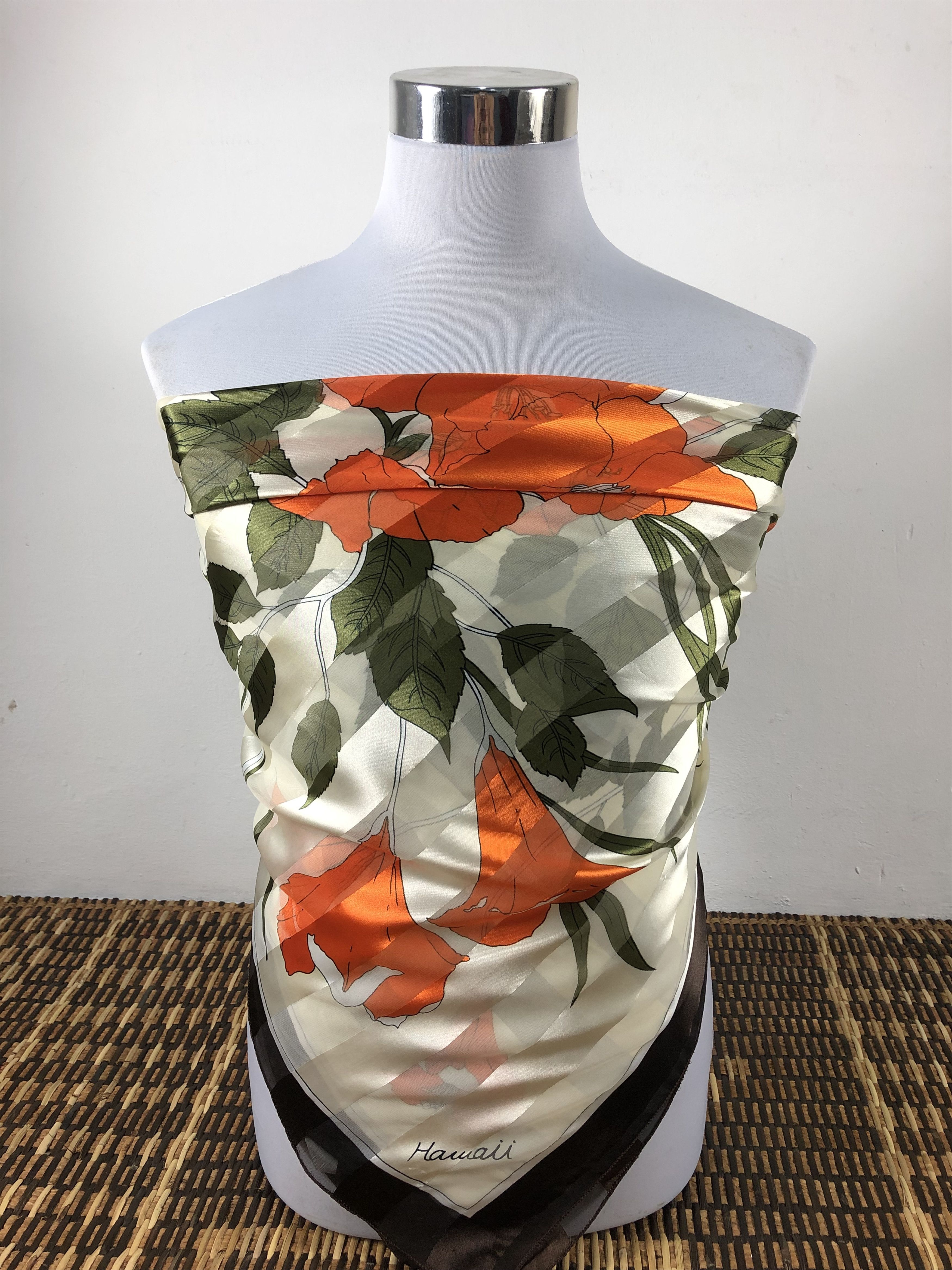 Vintage Vintage Hawaii Silk Scarf Size ONE SIZE - 2 Thumbnail