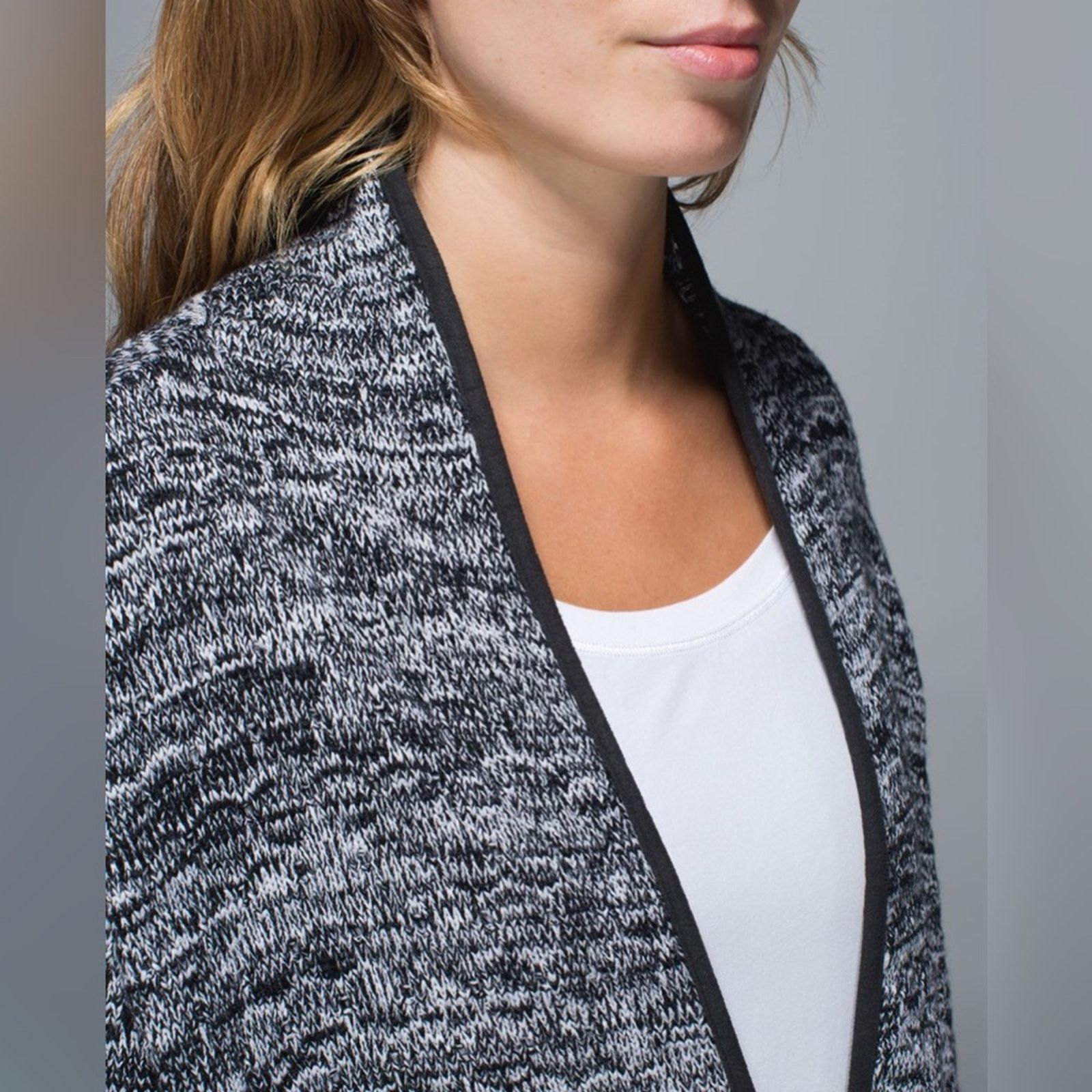 Lululemon Lululemon Cardi All Day Black / White Size S / US 4 / IT 40 - 4 Thumbnail