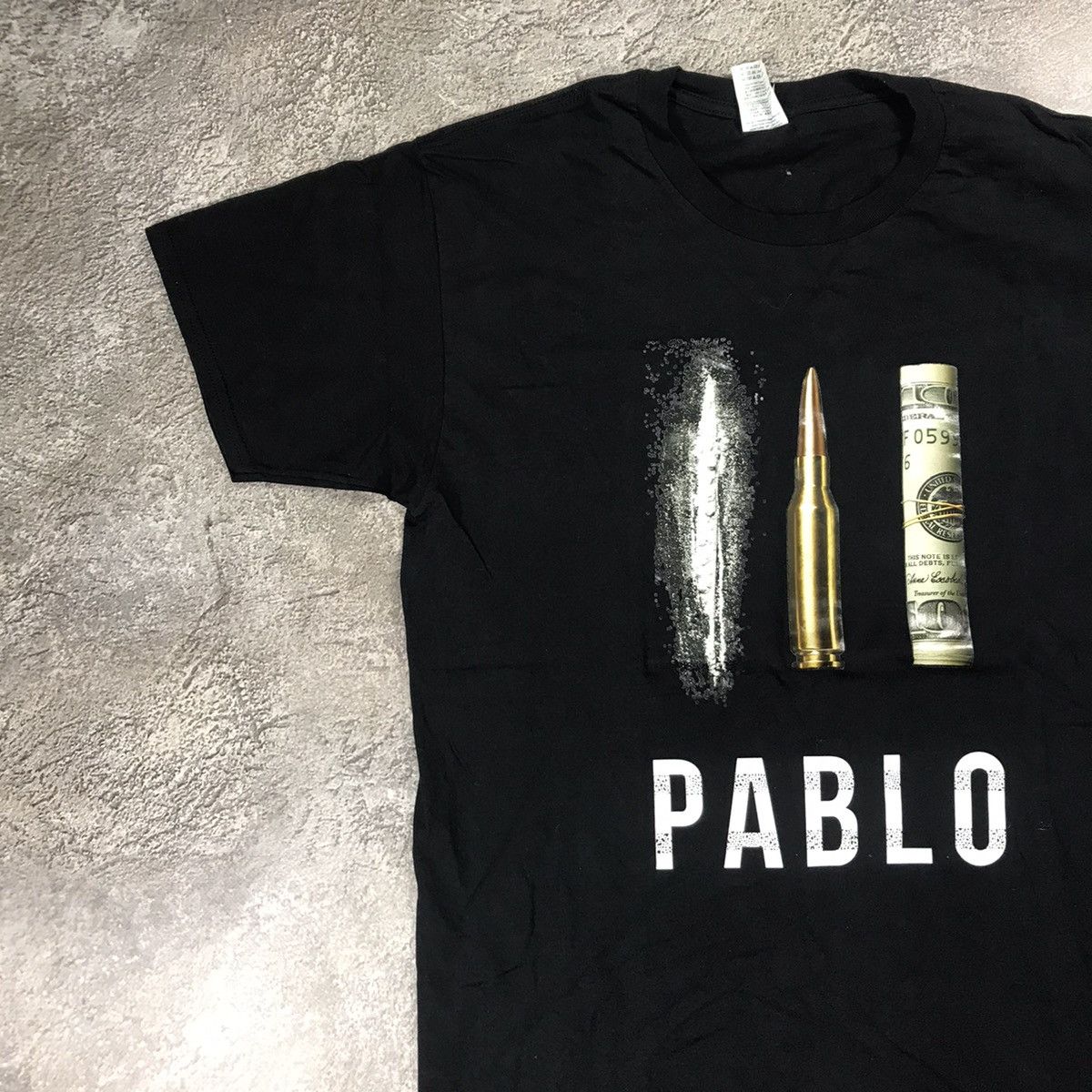 Vintage Vintage Y2K Graphic Tee Pablo Cocaine Streetwear Wide Leg L Size US L / EU 52-54 / 3 - 2 Thumbnail