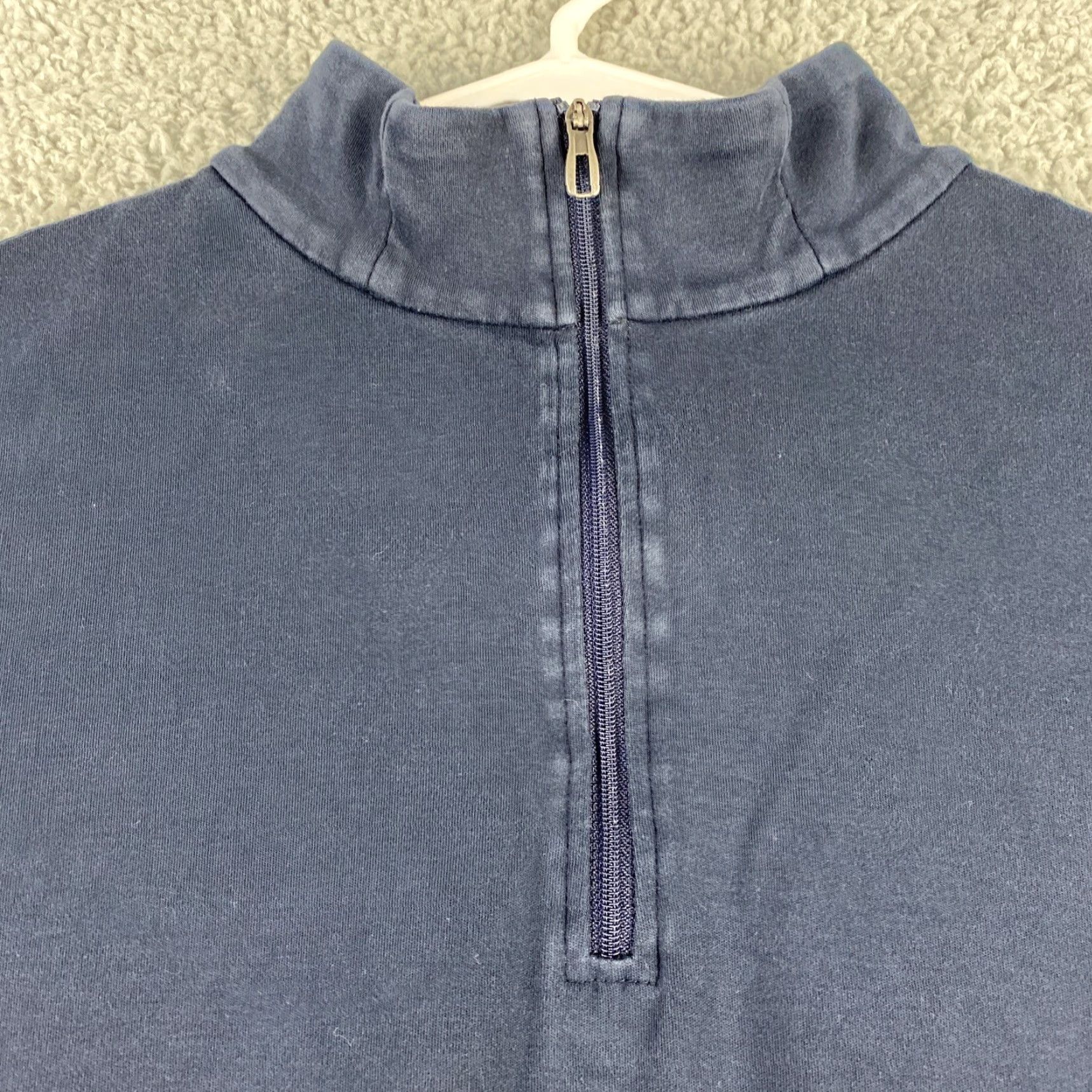 Polo Ralph Lauren Polo Ralph Lauren Mens XL Blue 1/4 Zip Mock Neck Pullover Sweater Lightweight Cotton Size US XL / EU 56 / 4 - 3 Thumbnail