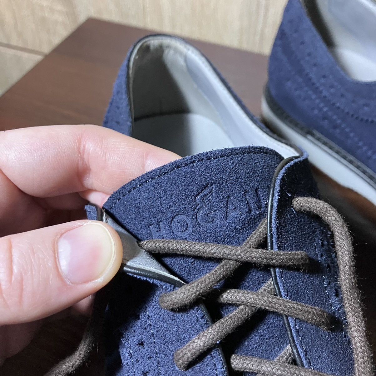 HOGAN Club Brogue Derby Suede Leather Shoes UK8.5 US10.5