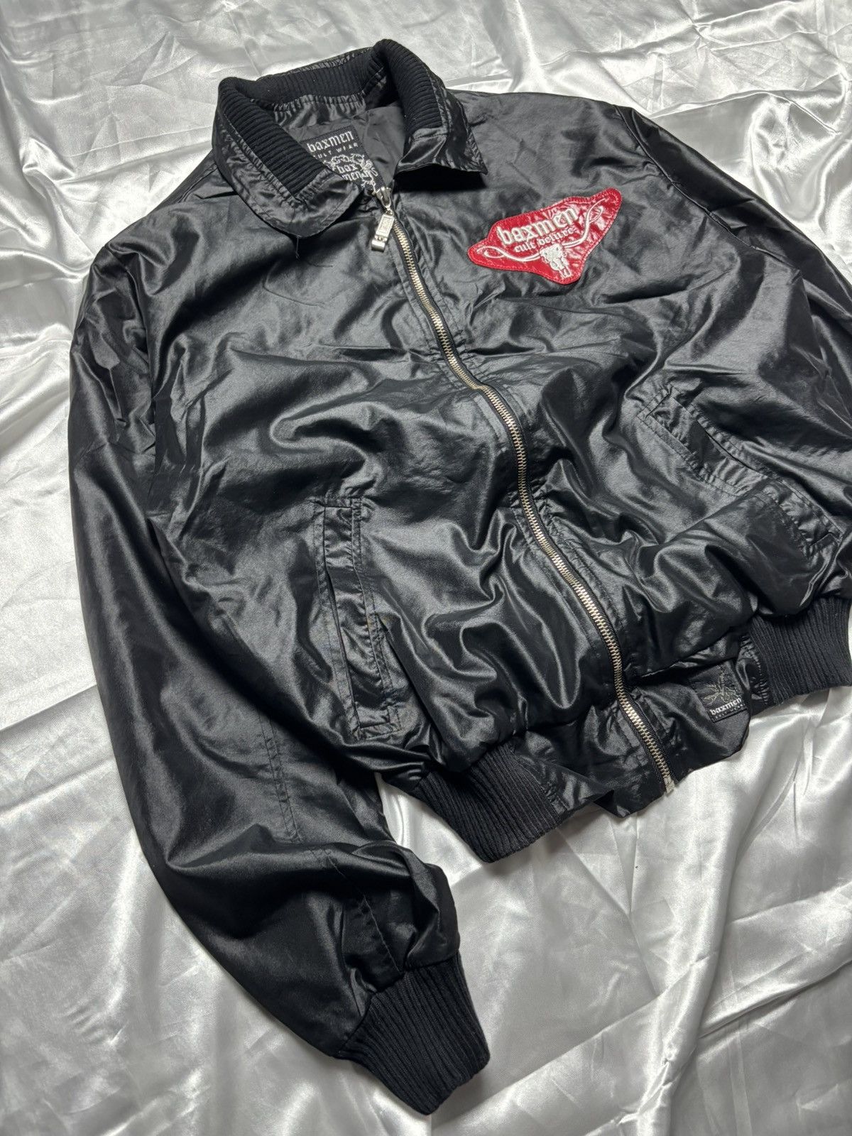 Japanese Brand × Vintage Vintage printed light bomber jacket rhinestones Size M / US 6-8 / IT 42-44 - 4 Thumbnail