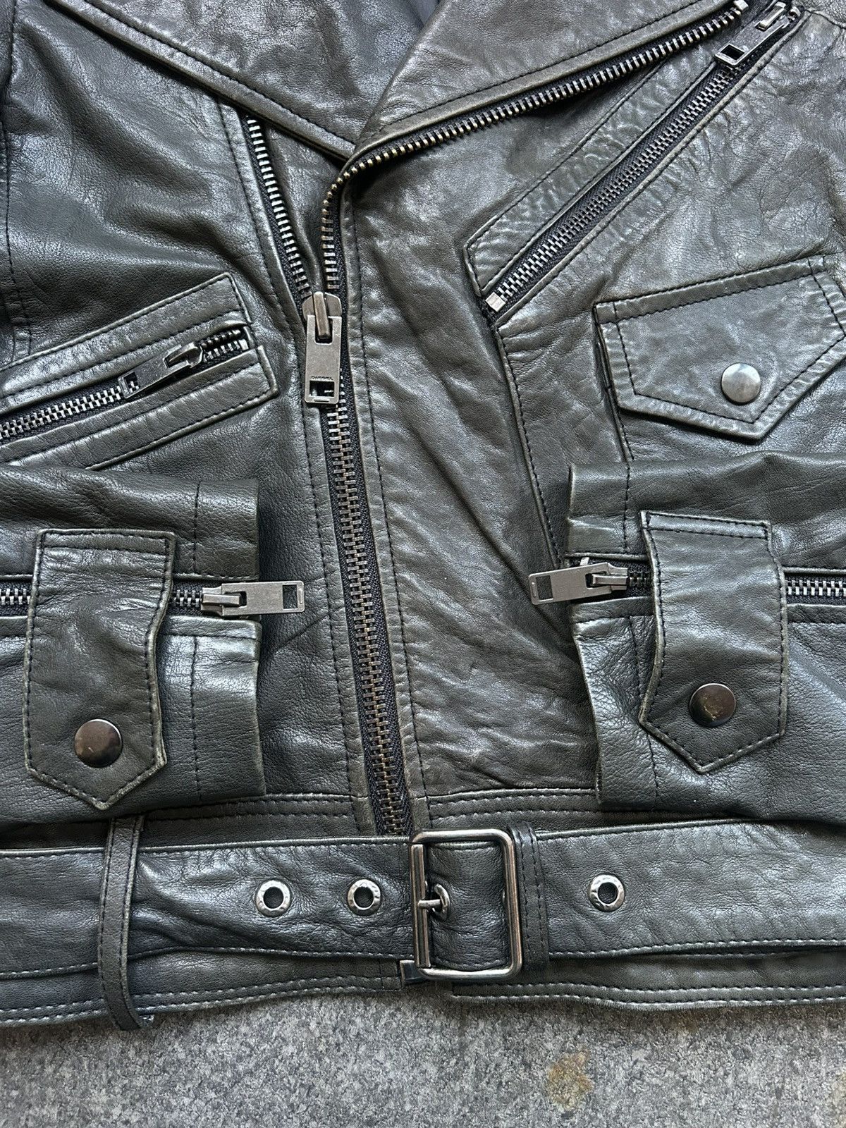 Diesel Vintage Diesel Avantgarde Leather Biker Jacket Size S / US 4 / IT 40 - 6 Thumbnail