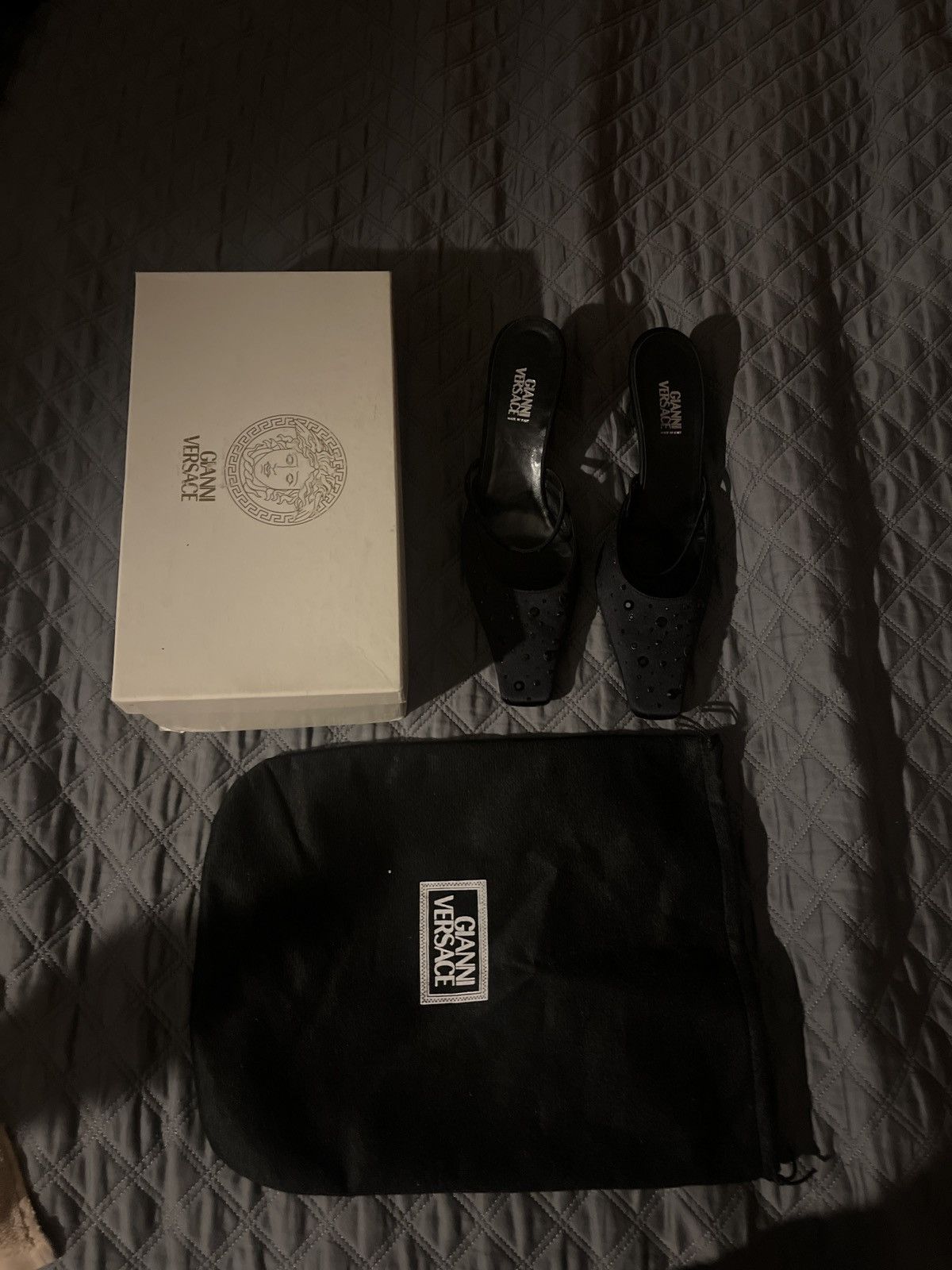 Versace Gianni Versace Black Heels Size US 9 / IT 39 - 1 Thumbnail