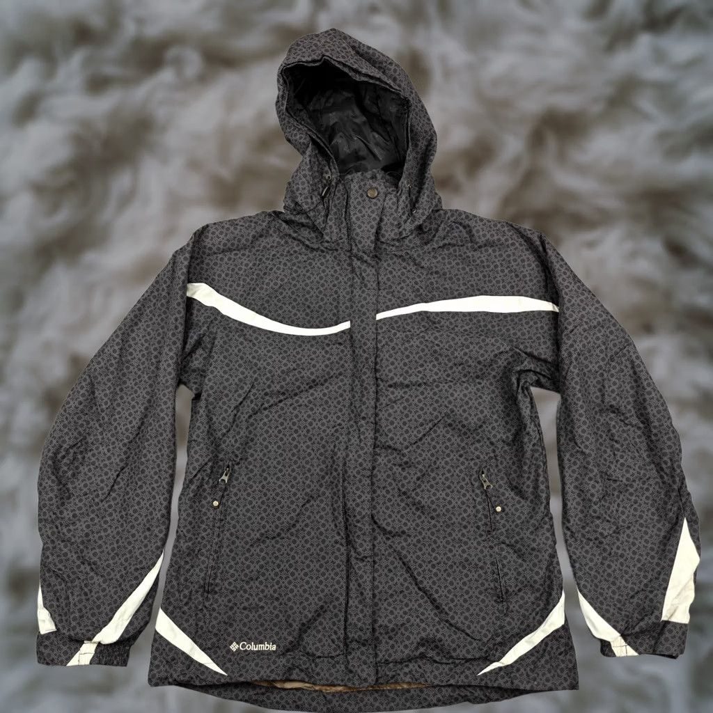 Vintage VINTAGE Columbia Interchange Jacket Womens Medium Gray Geometric Hooded Ski Size M / US 6-8 / IT 42-44 - 1 Thumbnail