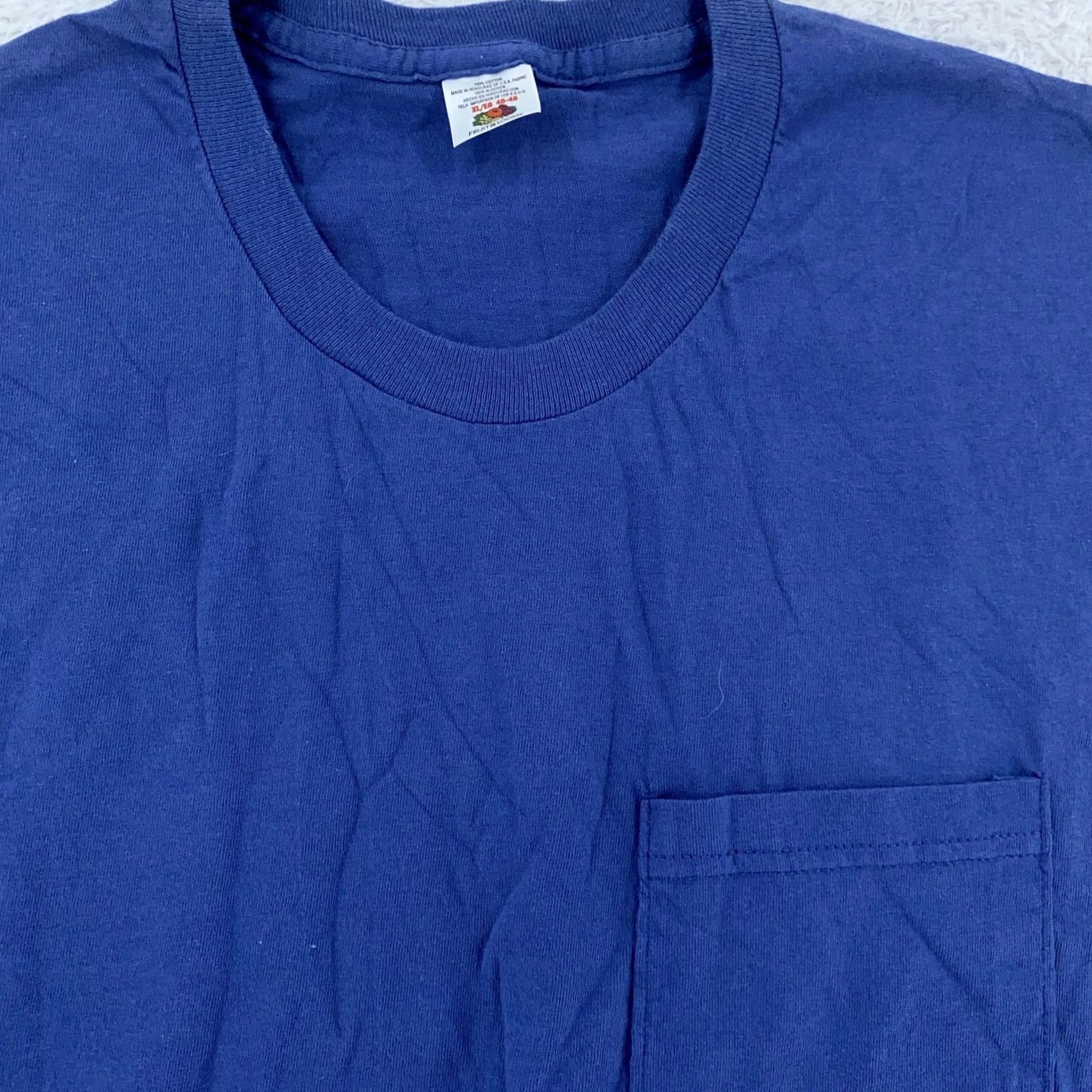 Fruit Of The Loom VINTAGE Fruit of the Loom Sleeveless Pocket Muscle Tee Shirt Mens M/L Blue 100% Cotton Crew Neck Pockets Size US M / EU 48-50 / 2 - 2 Thumbnail