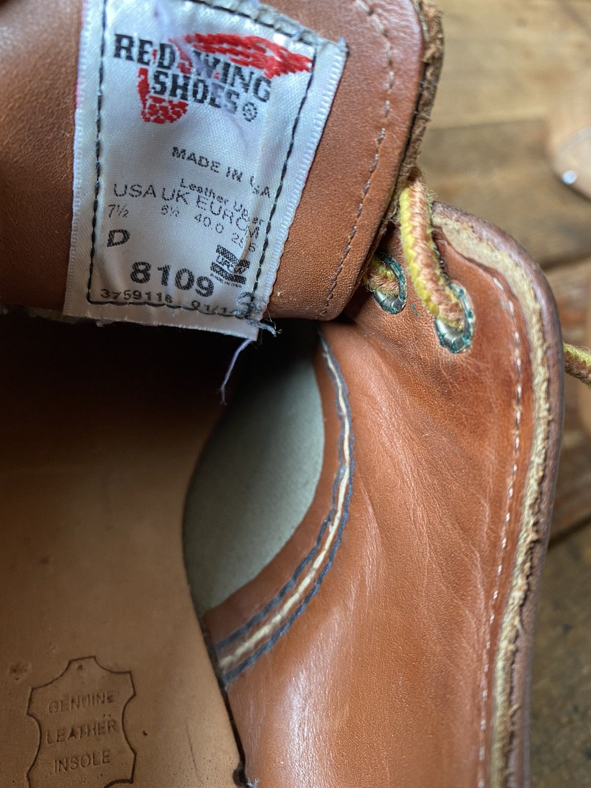 Red Wing Redwing oxford mahogany brown leather shoes style 8109 Size US 7.5 / EU 40-41 - 13 Thumbnail