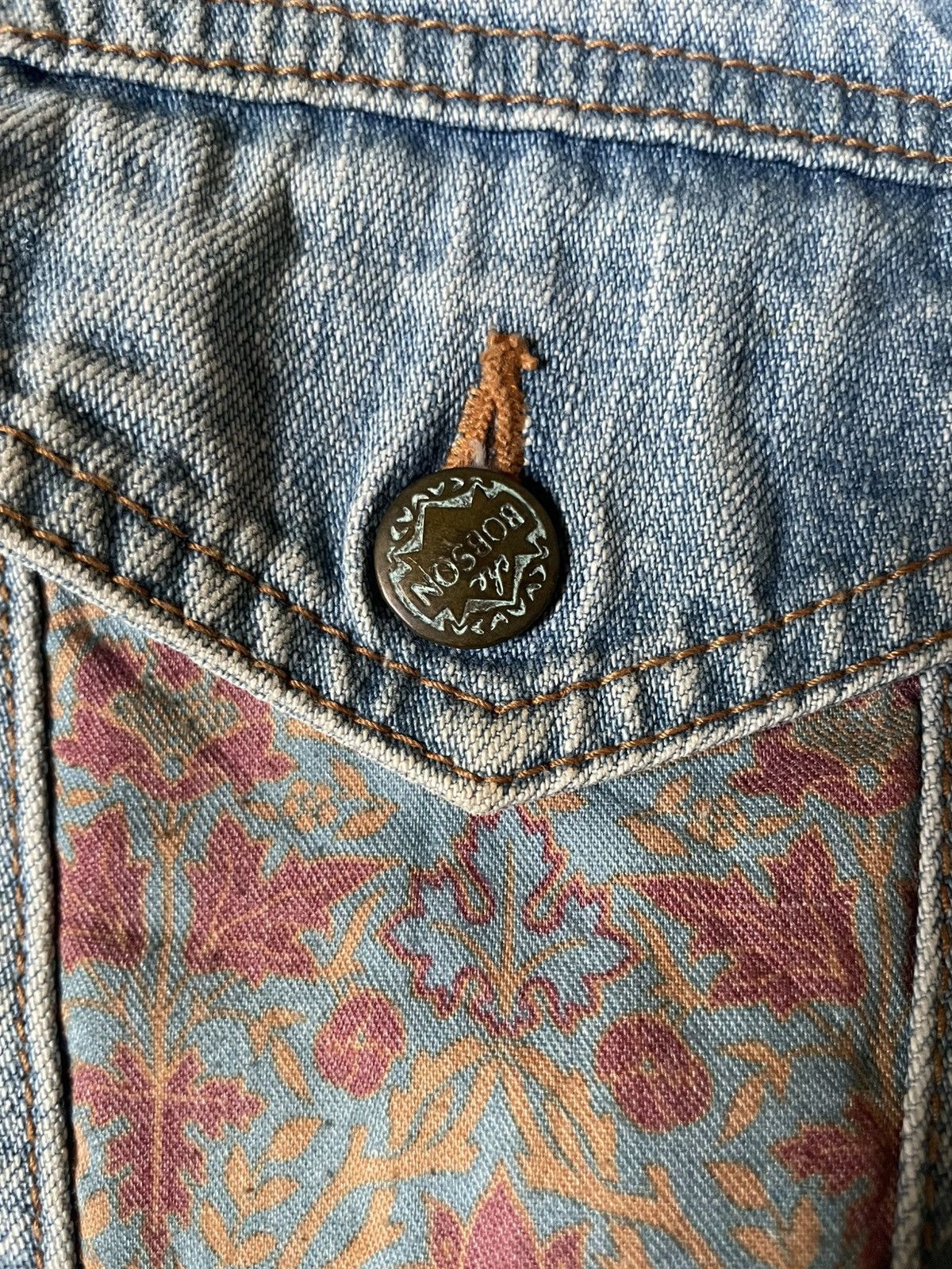 Japanese Brand × Vintage VINTAGE BOBSON DENIM JACKET WITH SOUTHWEST Size L / US 10 / IT 46 - 8 Thumbnail