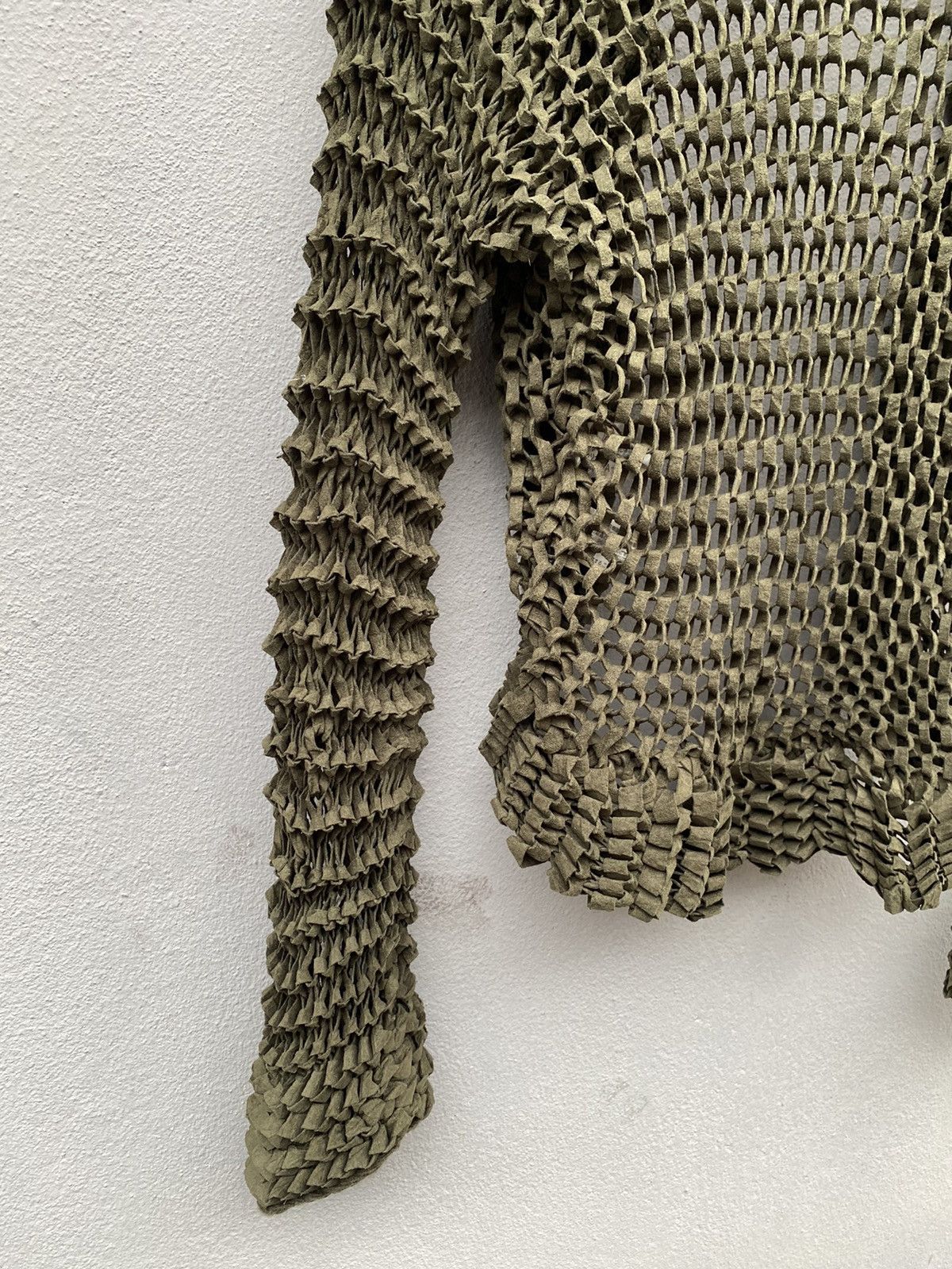 Hiroko Koshino Homme 💥Archived💥 HIROKO KOSHINO Pleated 3D Mesh Knit Spider Web Size S / US 4 / IT 40 - 19 Thumbnail