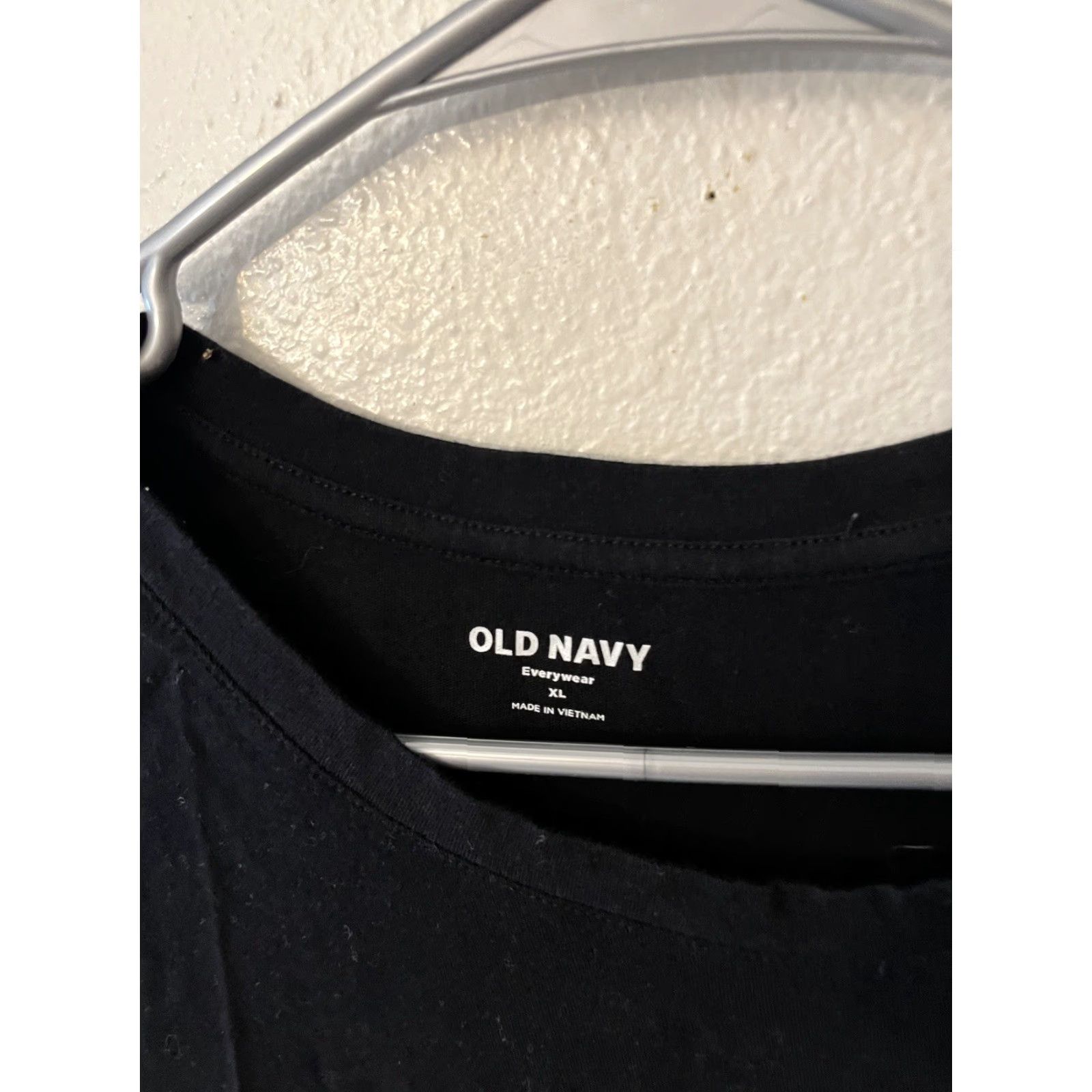 Old Navy Old Navy Shirt Womens Solid Black Cotton Round Neck Short Sleeve XL Size XL / US 12-14 / IT 48-50 - 2 Thumbnail