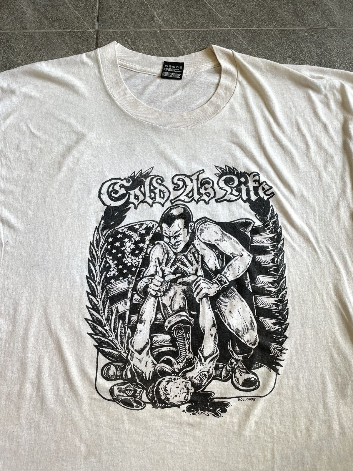 Band Tees Cold As Life Breakin’ The Law Vintage 90s Tshirt Detroit hc Size US XXL / EU 58 / 5 - 2 Thumbnail