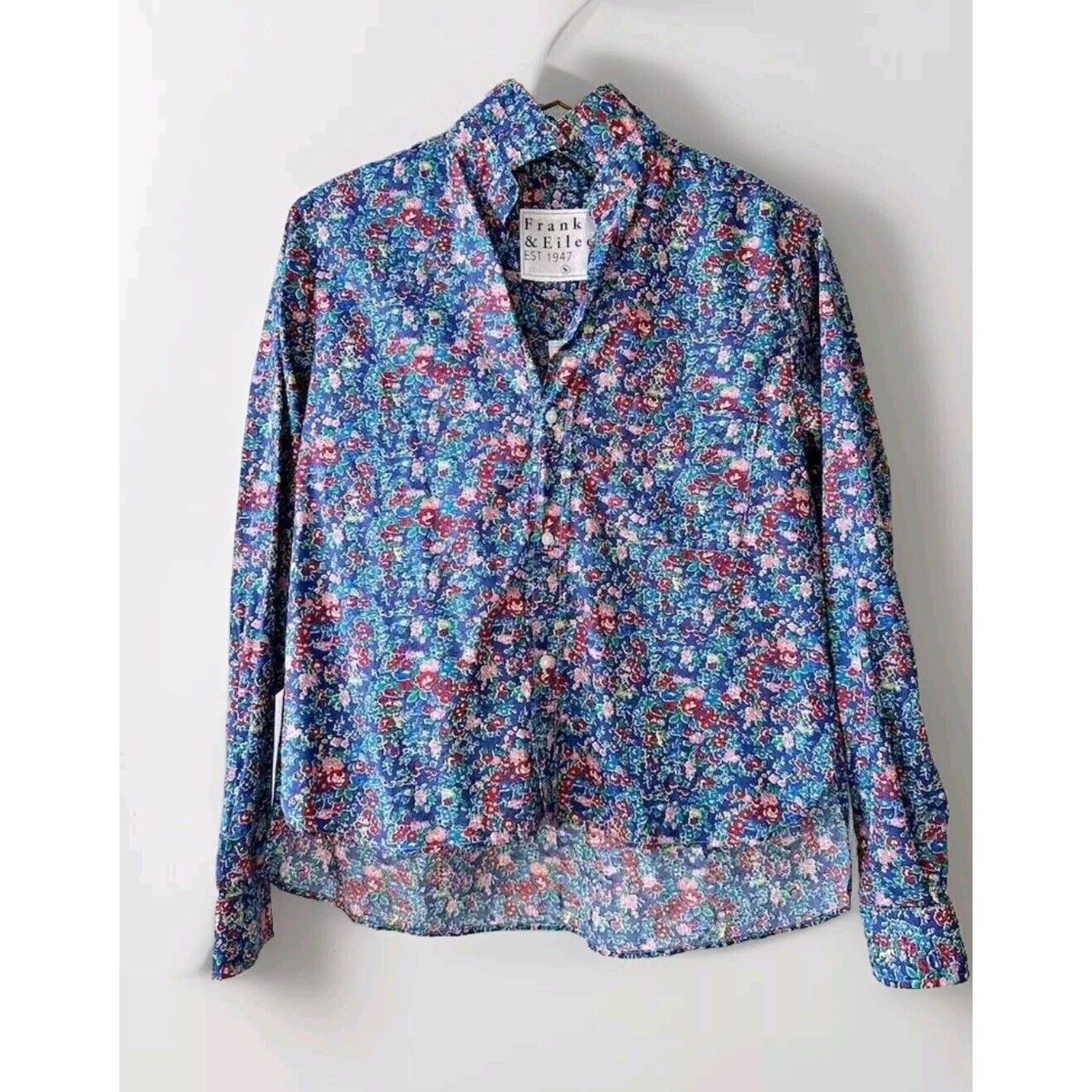Frank & Eileen Frank & Eileen Silvio Untuckable Woven In Italy Shirt Floral Size S / US 4 / IT 40 - 4 Thumbnail