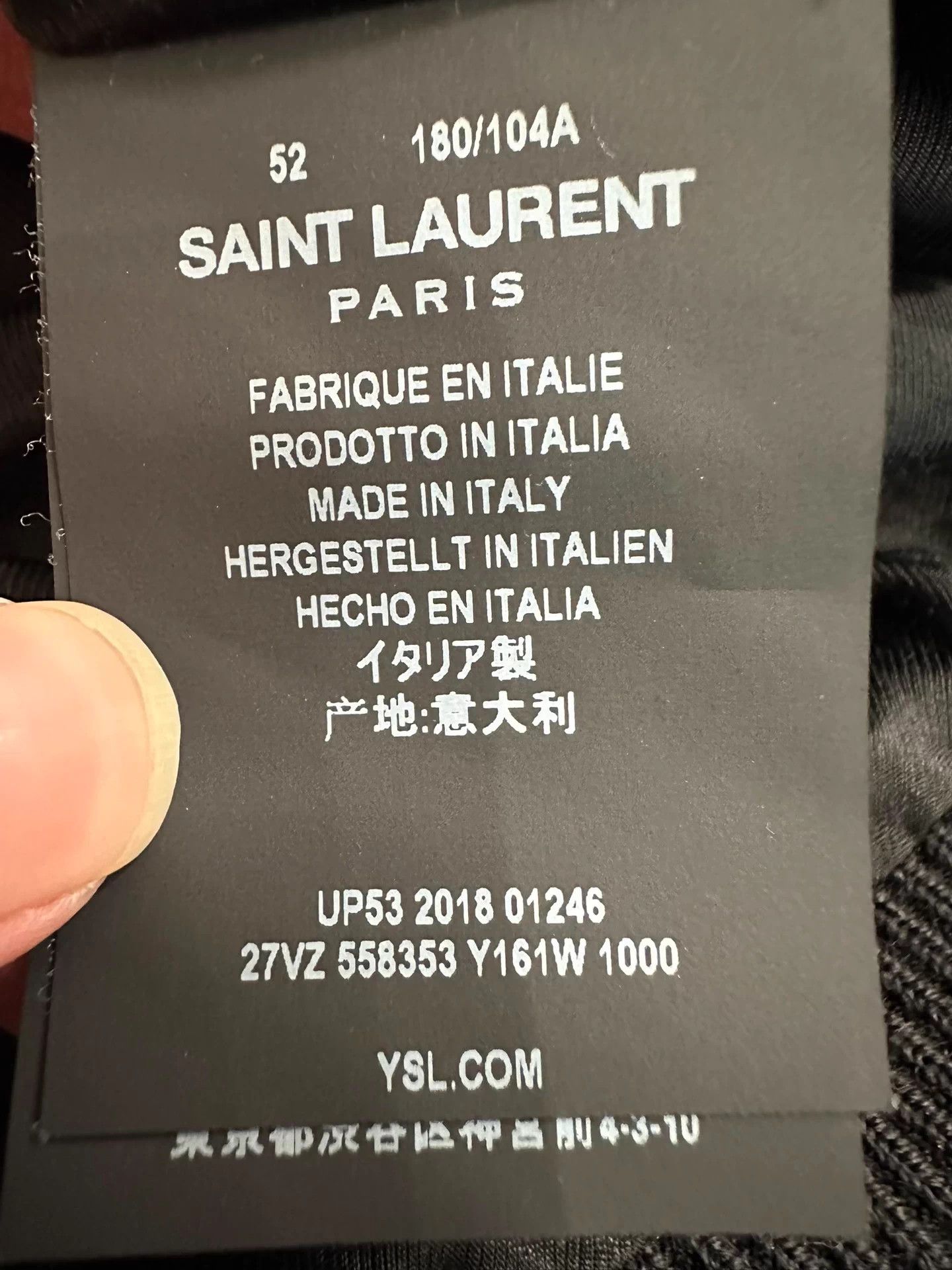 Saint Laurent Paris Saint Laurent SLP 19ss Black Teddy Logo Baseball Jacket Size US L / EU 52-54 / 3 - 6 Thumbnail