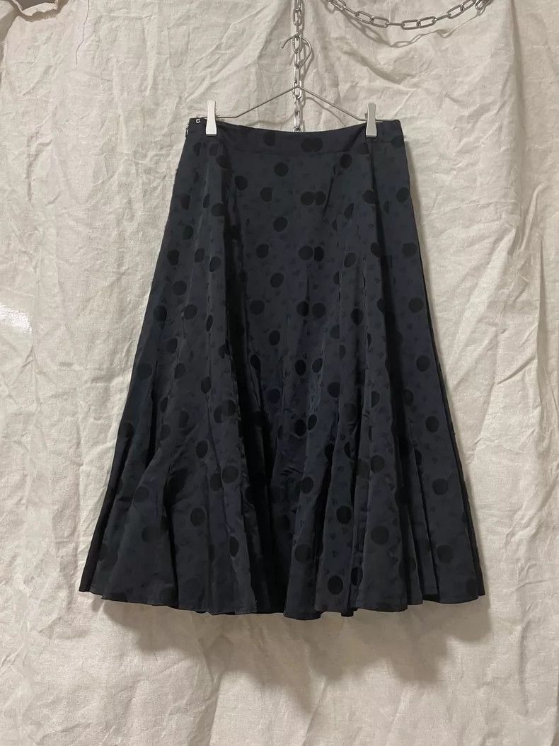Comme des Garcons Comme Des Garcons size M Black polka-dot trefoil jacquard Size 24" / US 00 / IT 34 - 2 Thumbnail