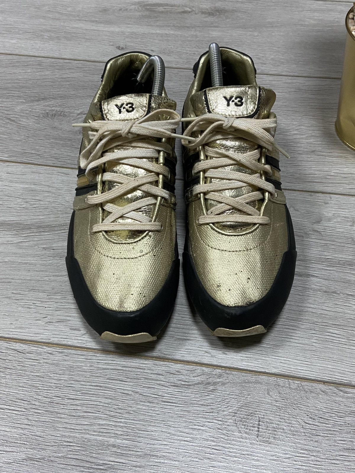Adidas Y-3 Yohji vintage leather gold boxers trainers sneakers Size US 8.5 / EU 41-42 - 9 Thumbnail