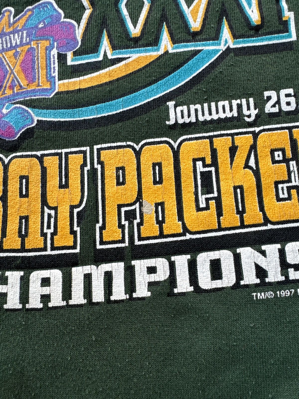 Logo 7 1997 Green Bay Packers Super Bowl XXXI Champs Sweatshirt L Size US L / EU 52-54 / 3 - 5 Thumbnail